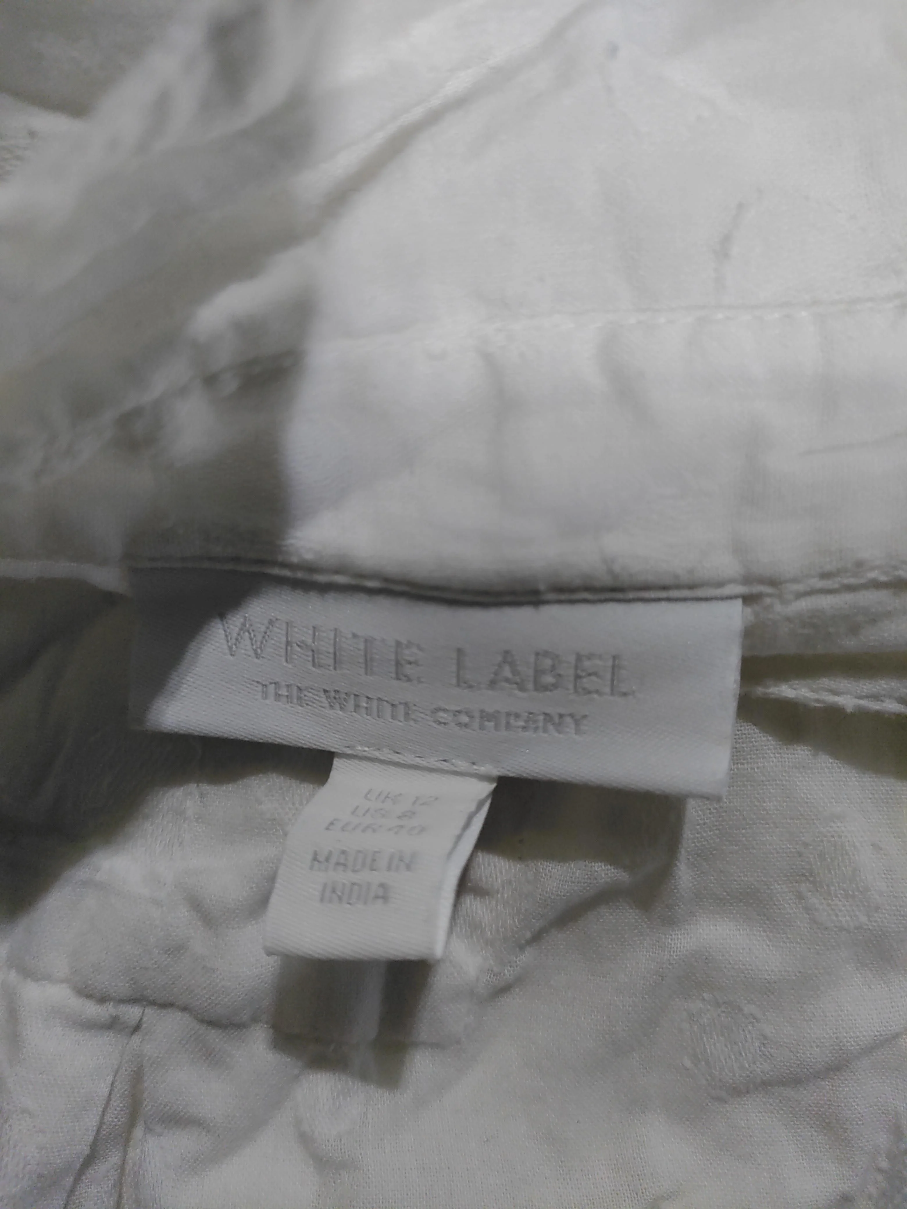 The White Company Women's Blouse UK 12 White 100% Cotton Basic - Image 5