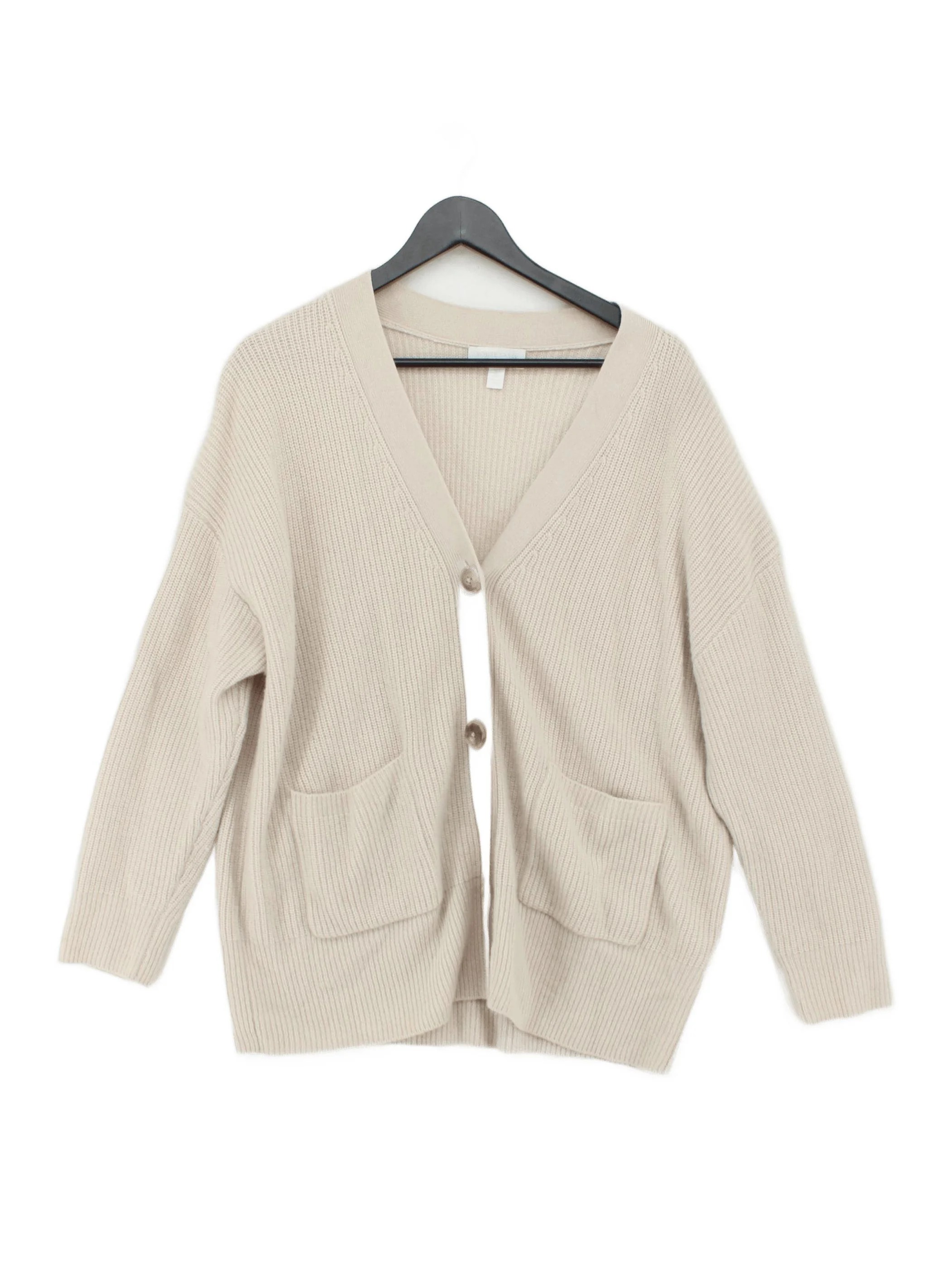 The White Company Women's Cardigan L Cream Wool