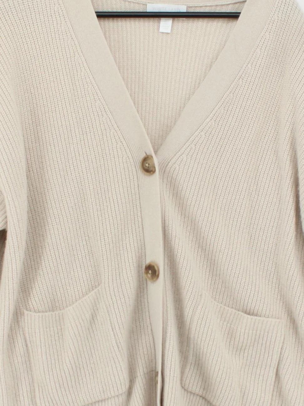 The White Company Women's Cardigan L Cream Wool - Image 3