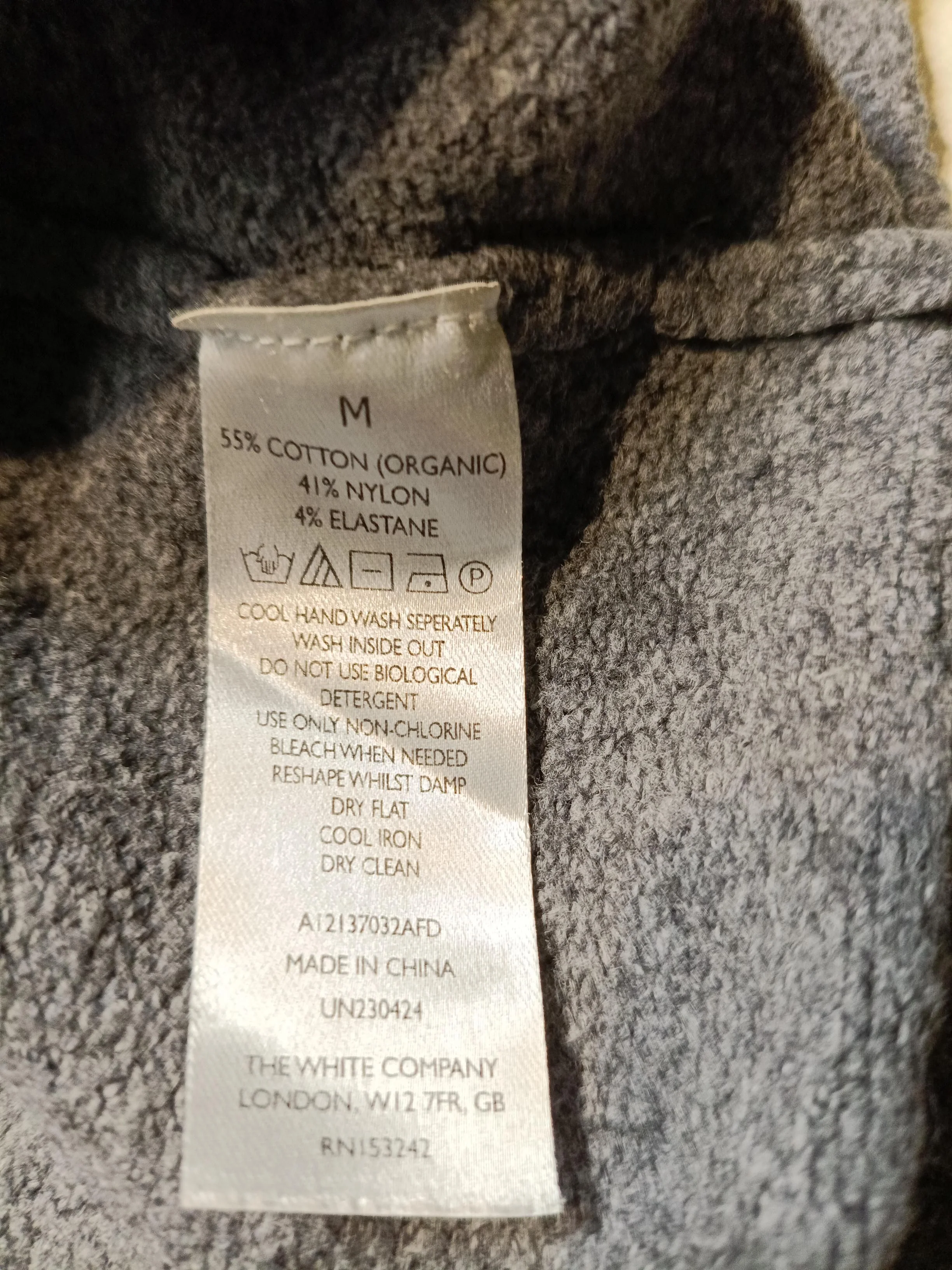 The White Company Women's Cardigan M Grey Cotton with Nylon, Elastane Cardigan - Image 7