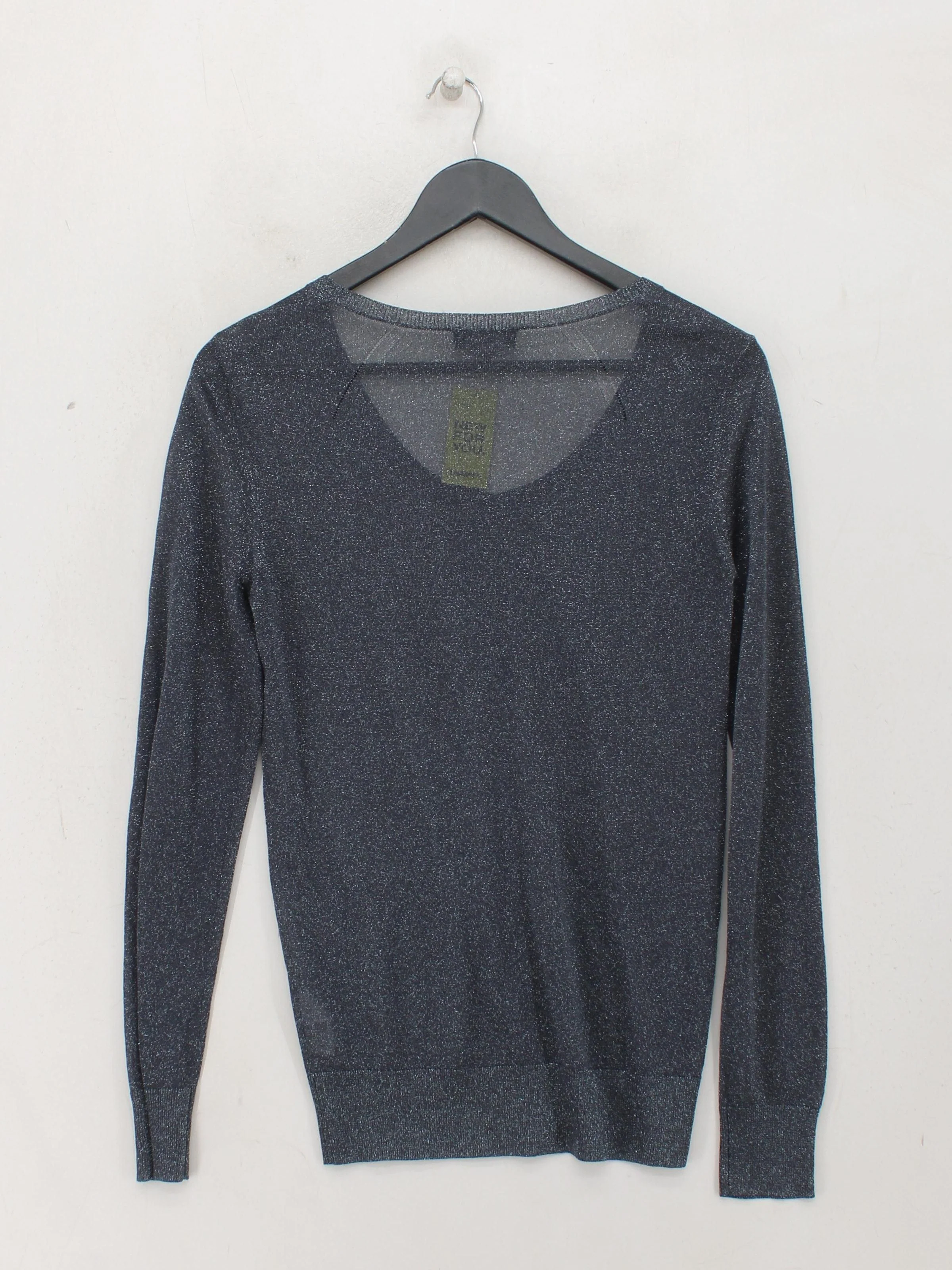 The White Company Women's Cardigan M Grey Viscose with Other Round Neck Cardigan - Image 2