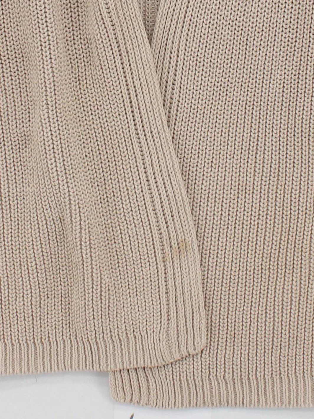 The White Company Women's Cardigan M Tan 100% Cotton V-Neck Cardigan - Image 4