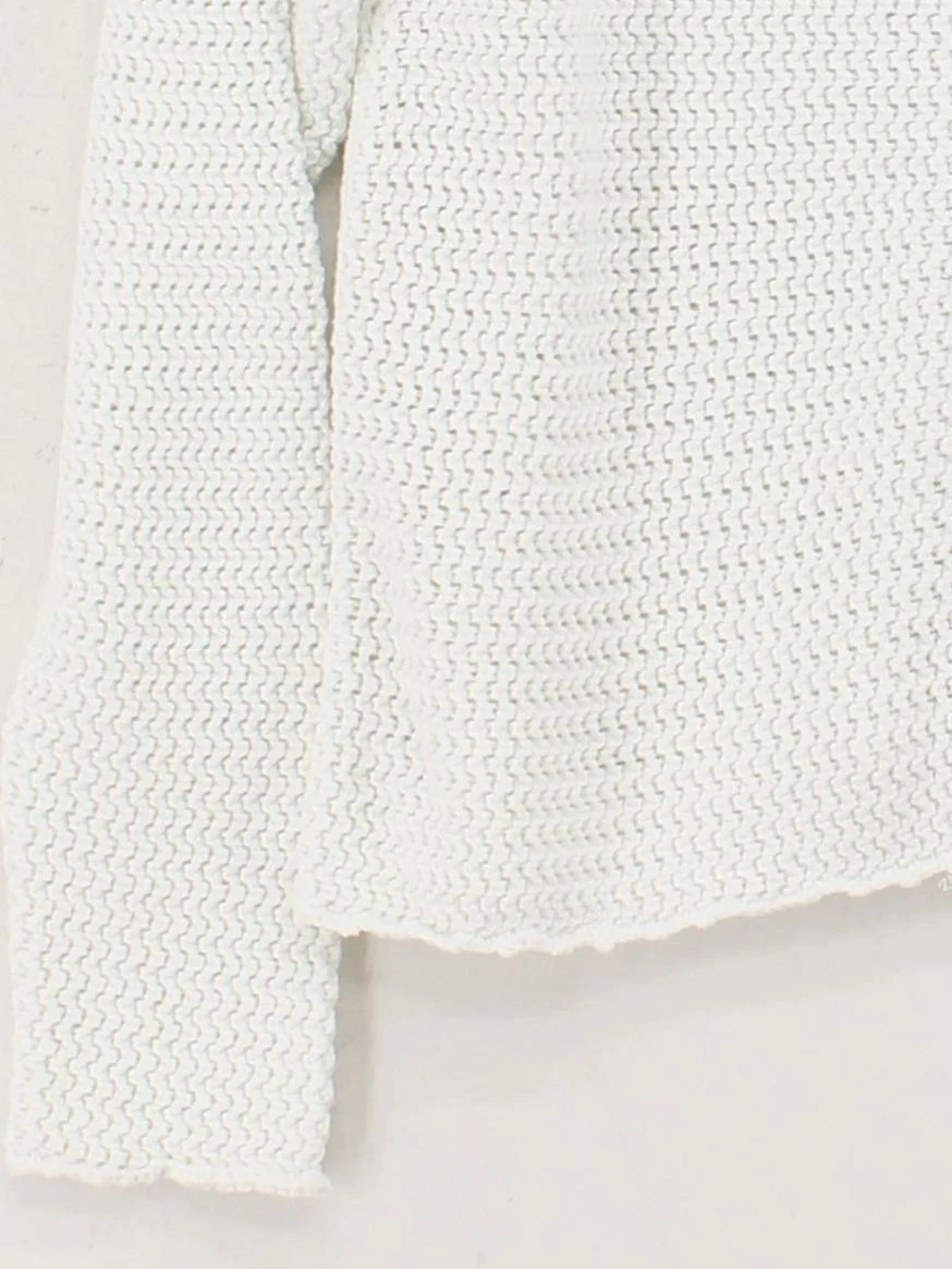 The White Company Women's Cardigan S White 100% Cotton V-Neck Cardigan - Image 4