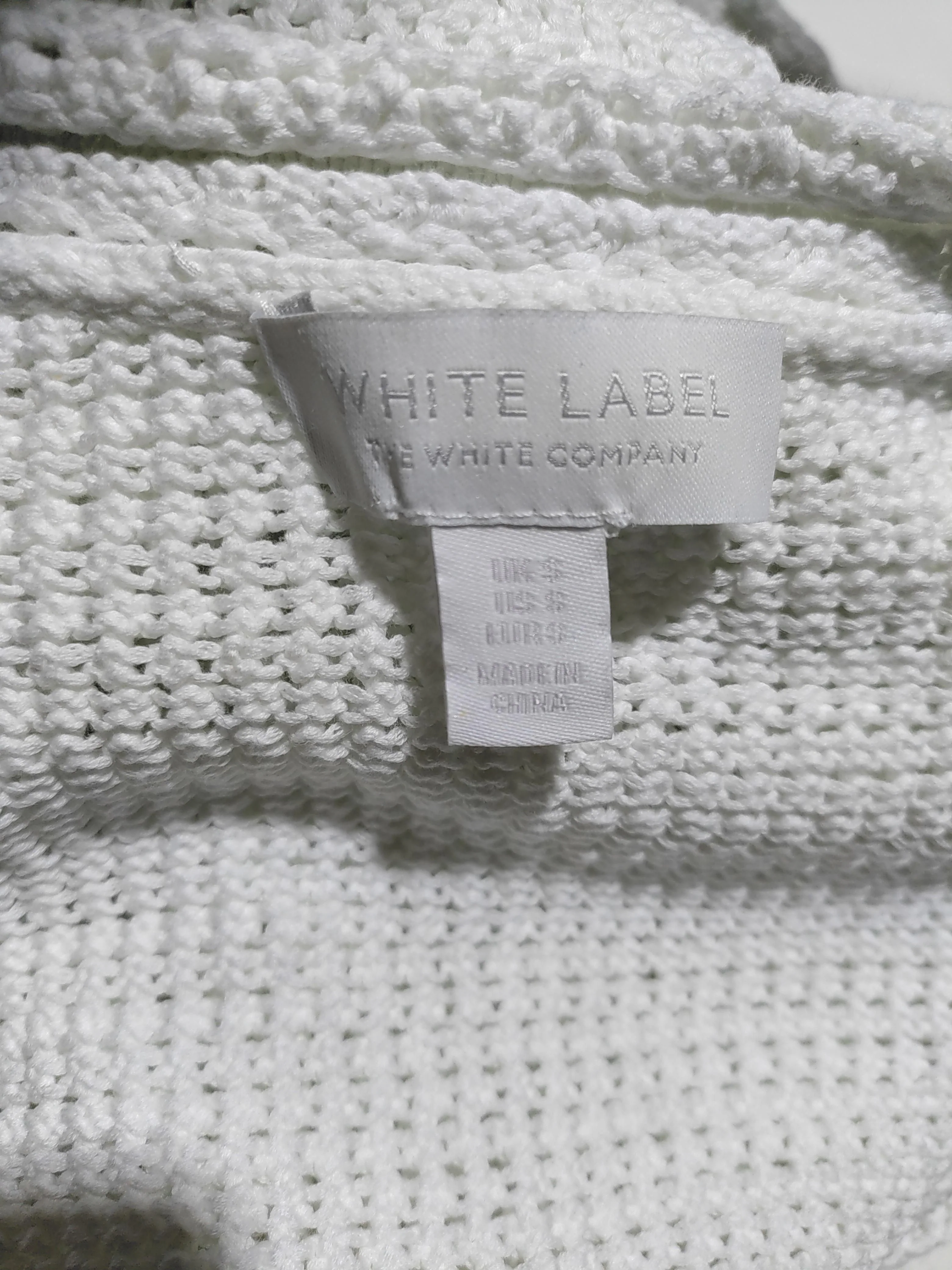 The White Company Women's Cardigan S White 100% Cotton V-Neck Cardigan - Image 5