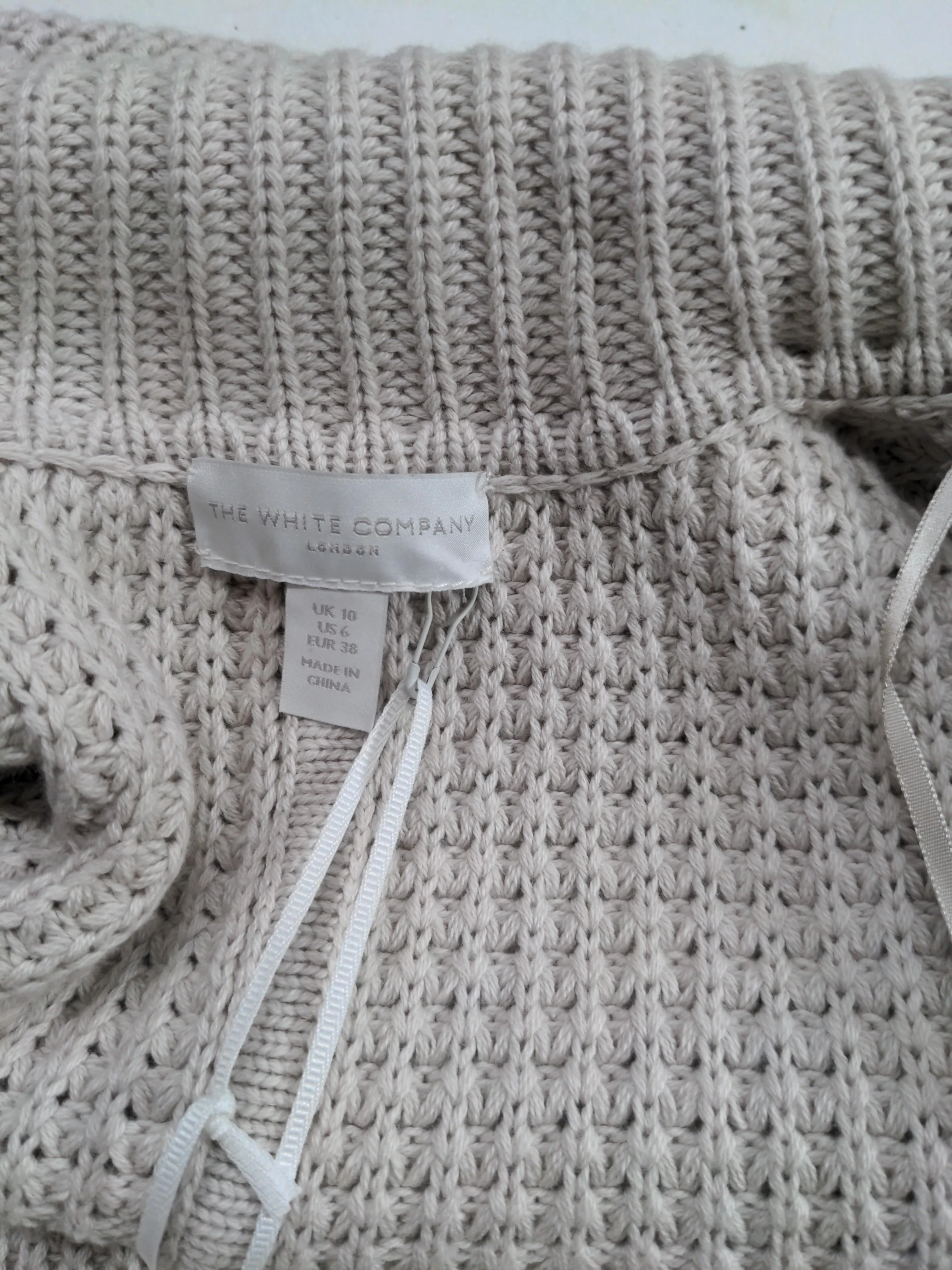 The White Company Women's Cardigan UK 10 Cream Cotton New with tags - Image 5