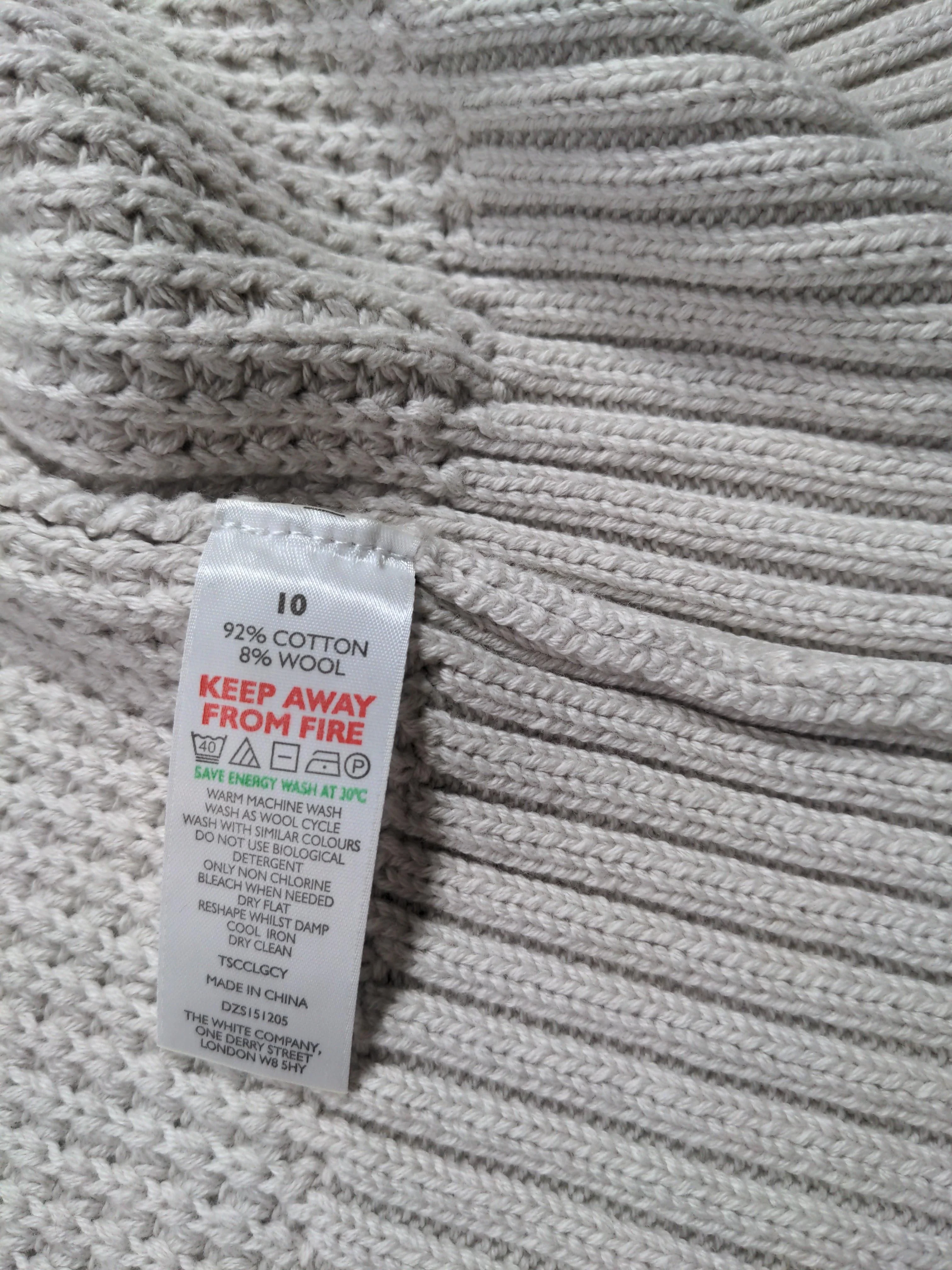 The White Company Women's Cardigan UK 10 Cream Cotton New with tags - Image 6