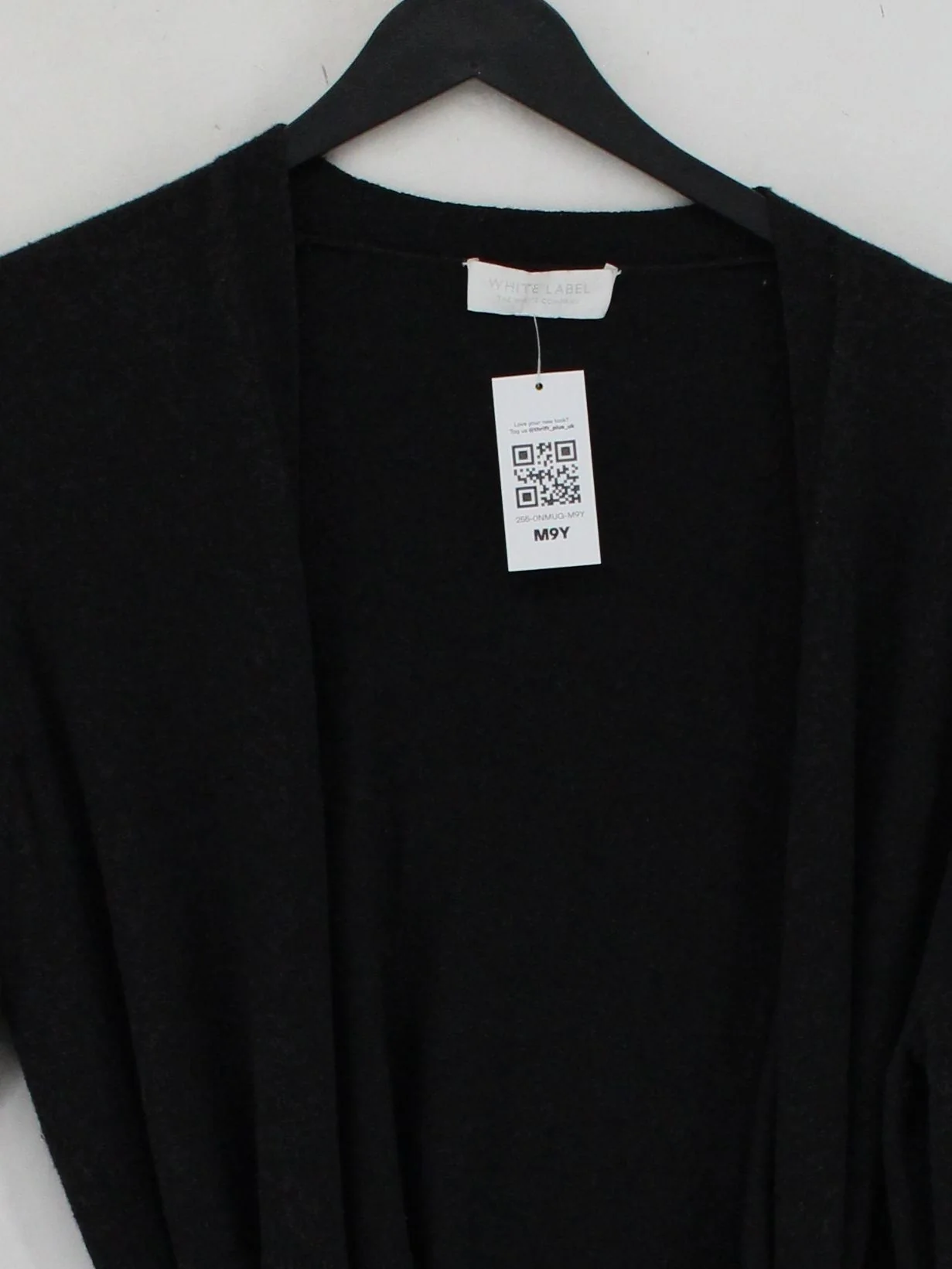 The White Company Women's Cardigan UK 16 Black Wool with Cotton V-Neck Cardigan - Image 3