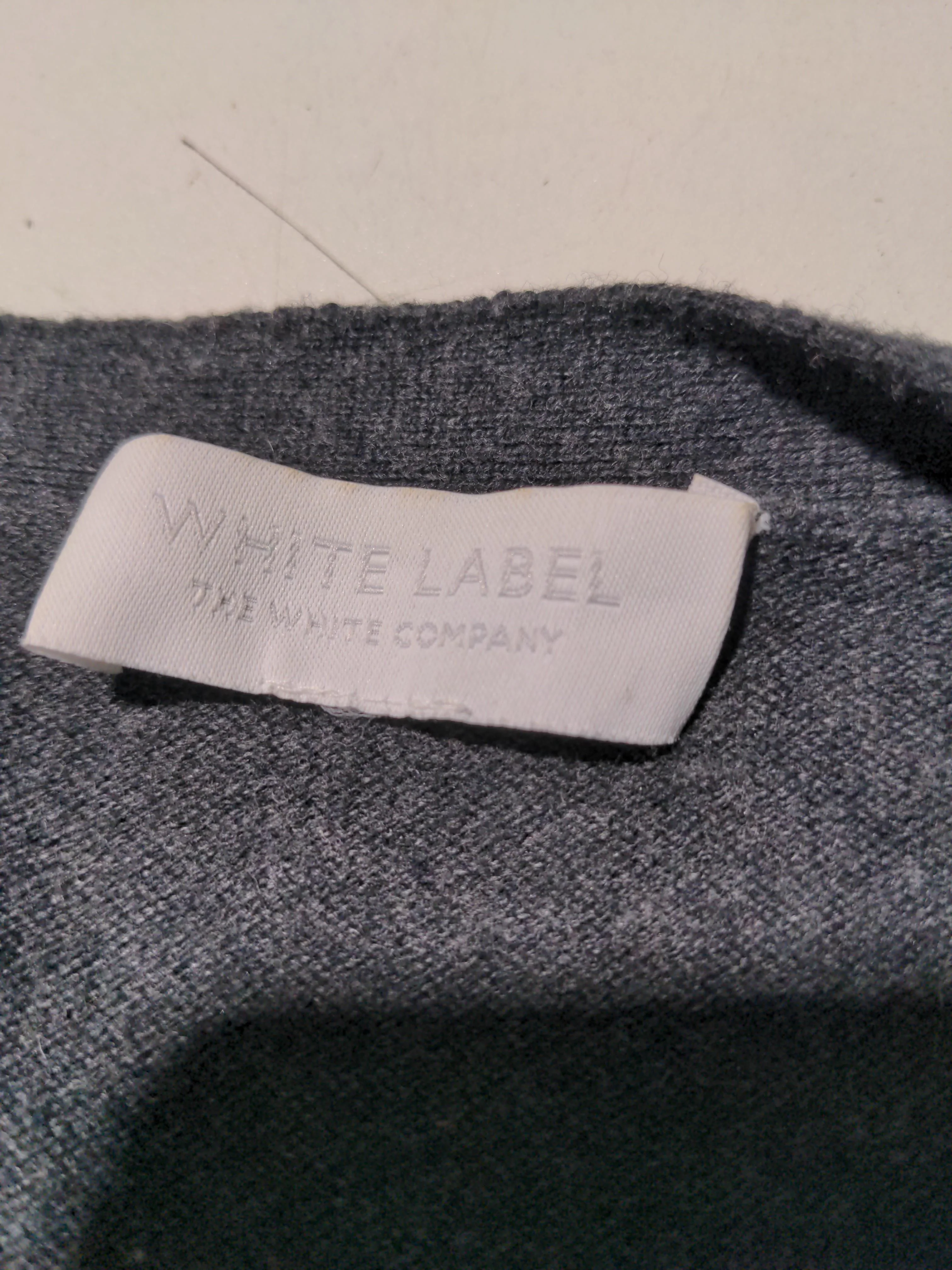 The White Company Women's Cardigan UK 16 Black Wool with Cotton V-Neck Cardigan - Image 5