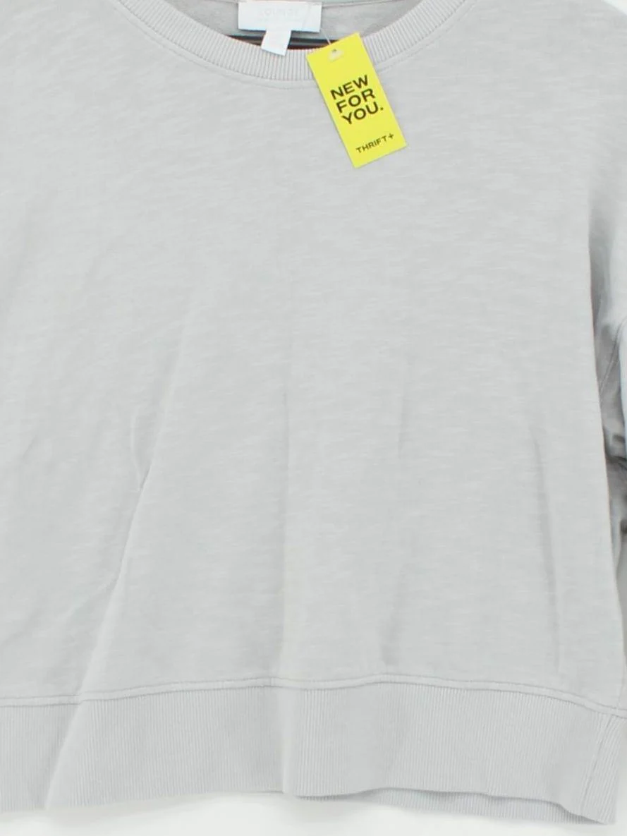 The White Company Women's Hoodie L Grey 100% Cotton Pullover - Image 3