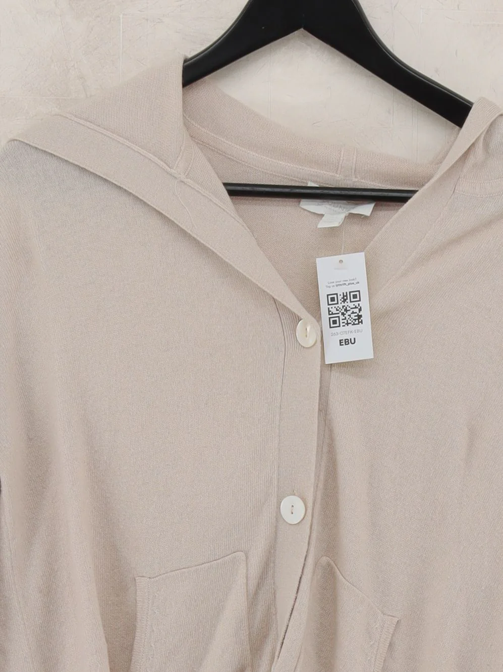 The White Company Women's Hoodie S Cream 100% Other Pullover - Image 3
