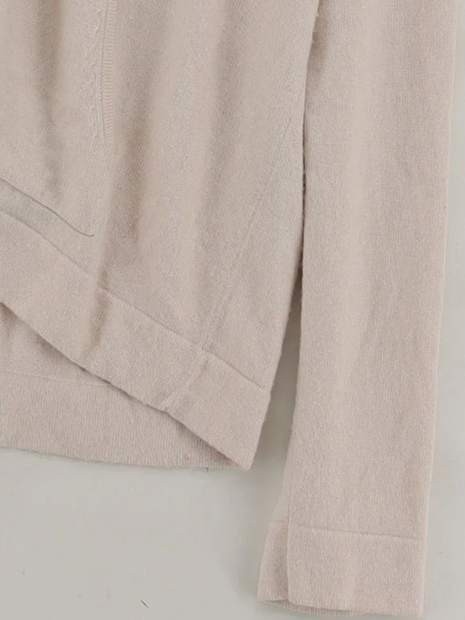 The White Company Women's Hoodie S Cream 100% Other Pullover - Image 4
