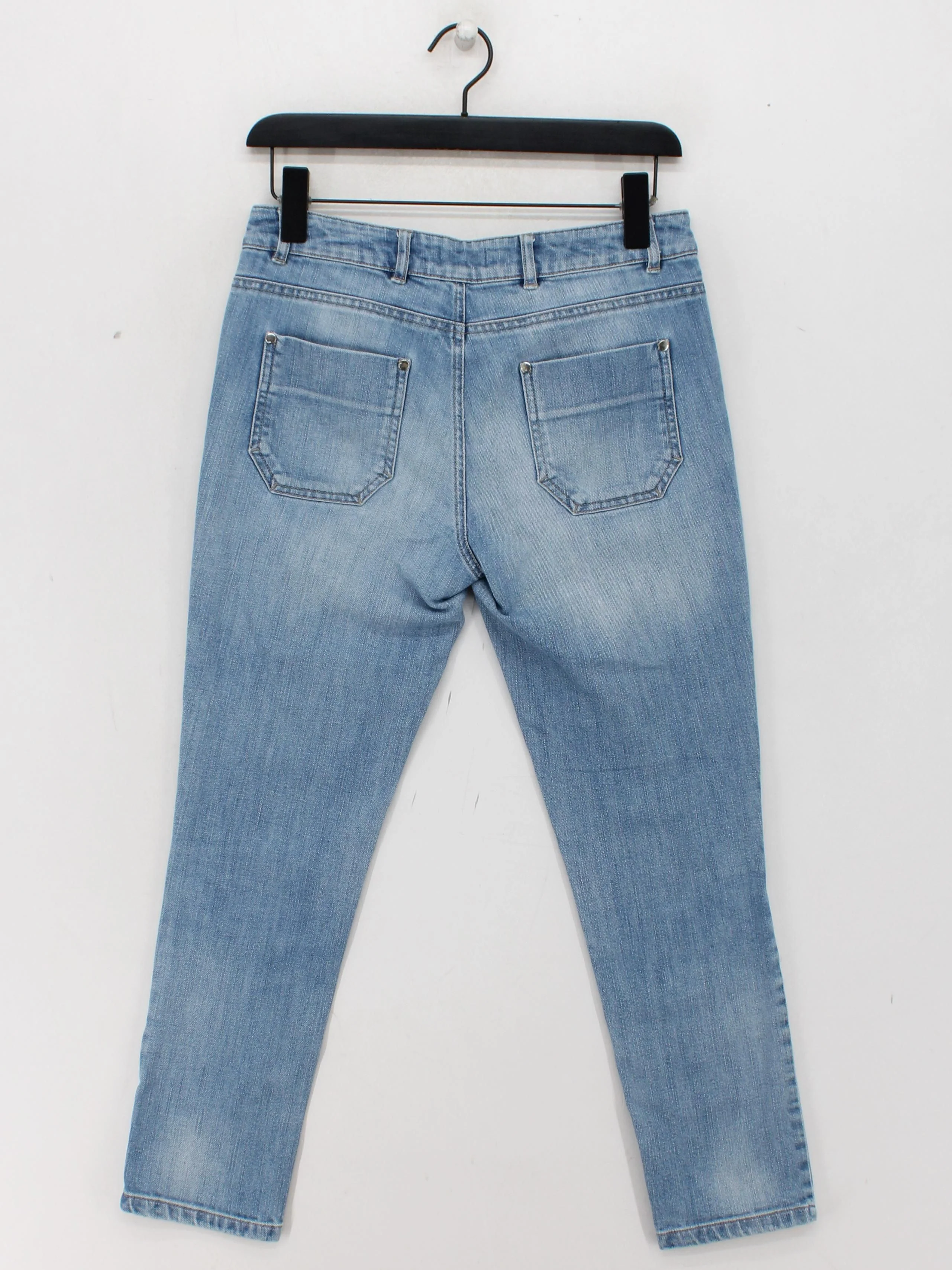The White Company Women's Jeans UK 10 Blue Cotton - Image 2