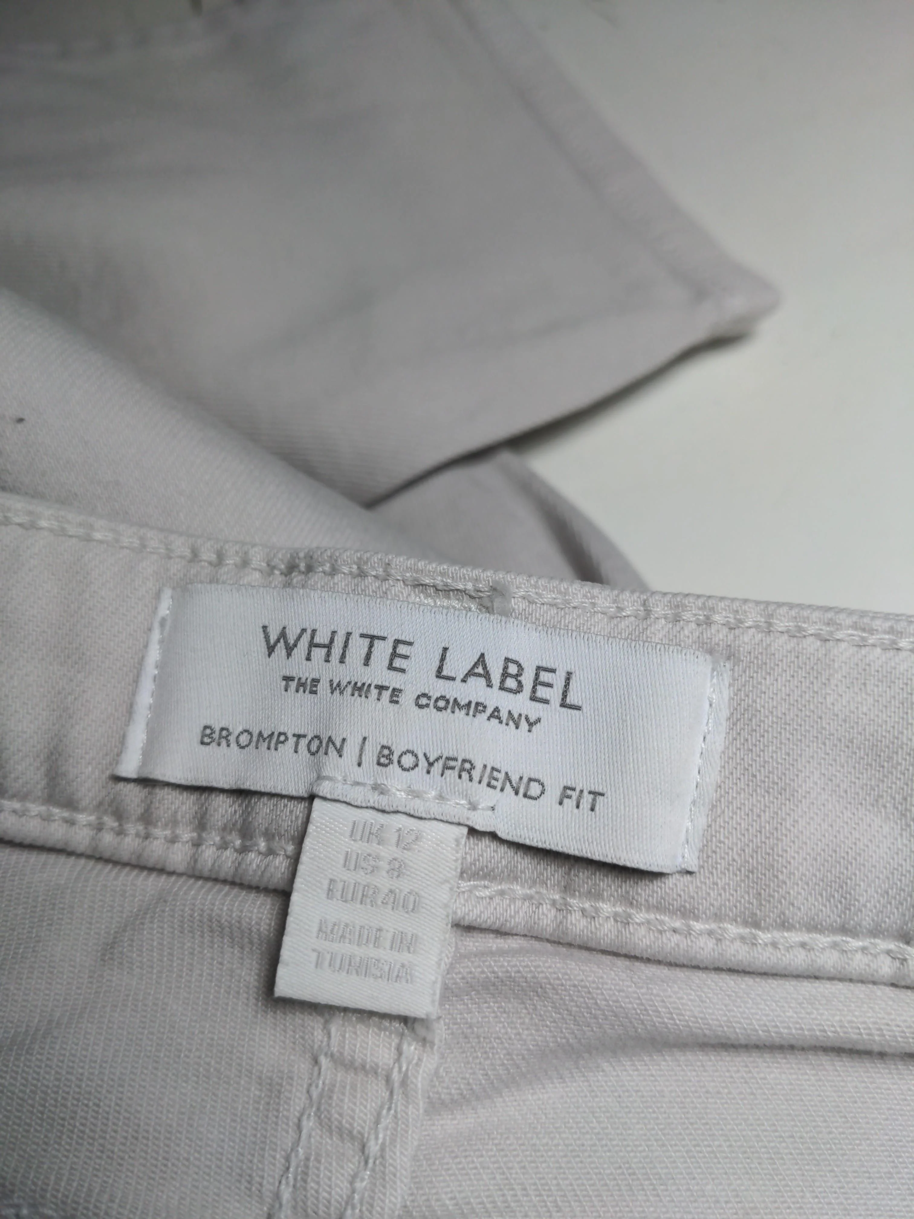 The White Company Women's Jeans UK 12 Cream Cotton with Elastane Boyfriend - Image 5