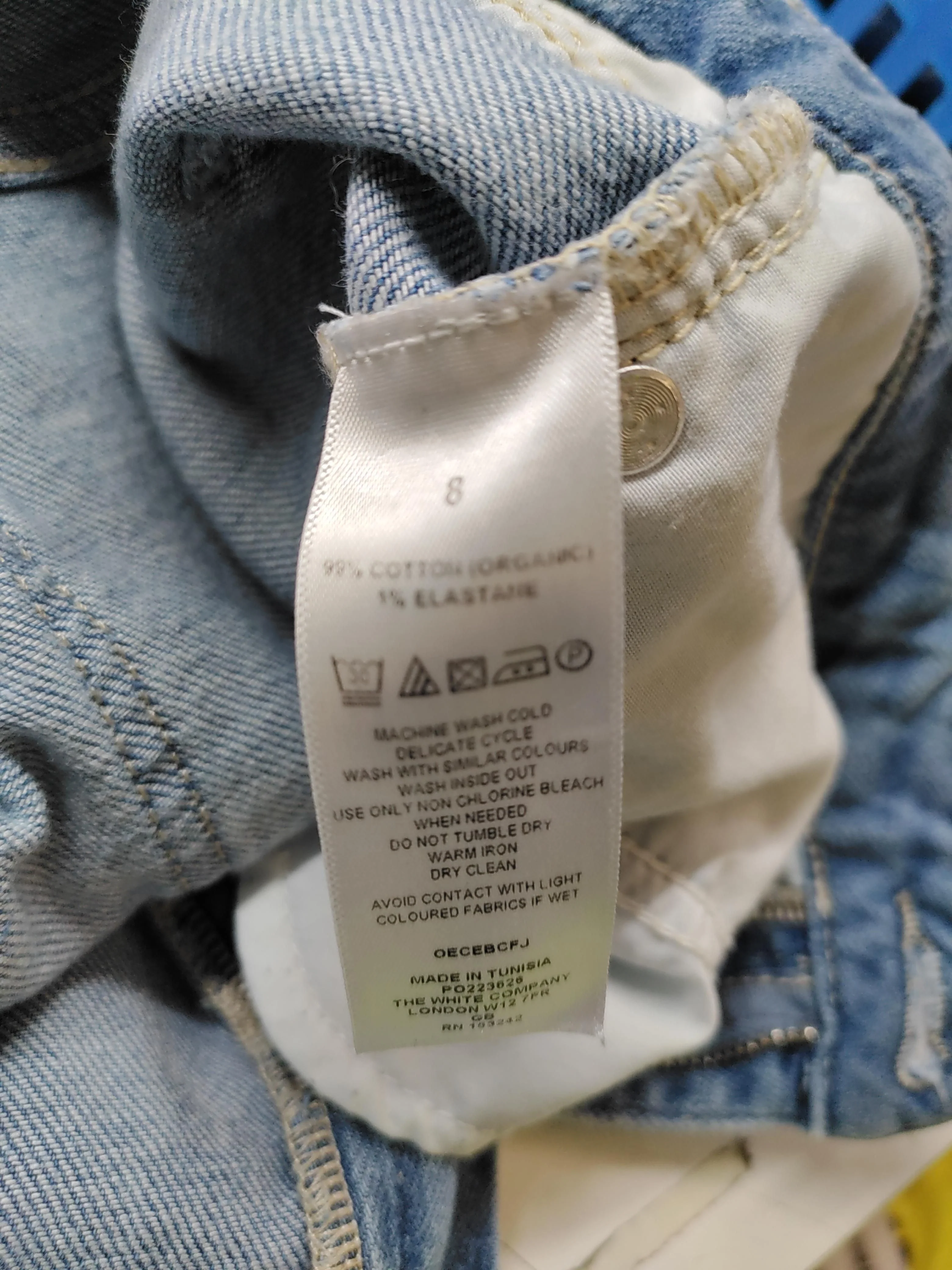 The White Company Women's Jeans UK 8 Blue Cotton with Elastane Boyfriend - Image 6