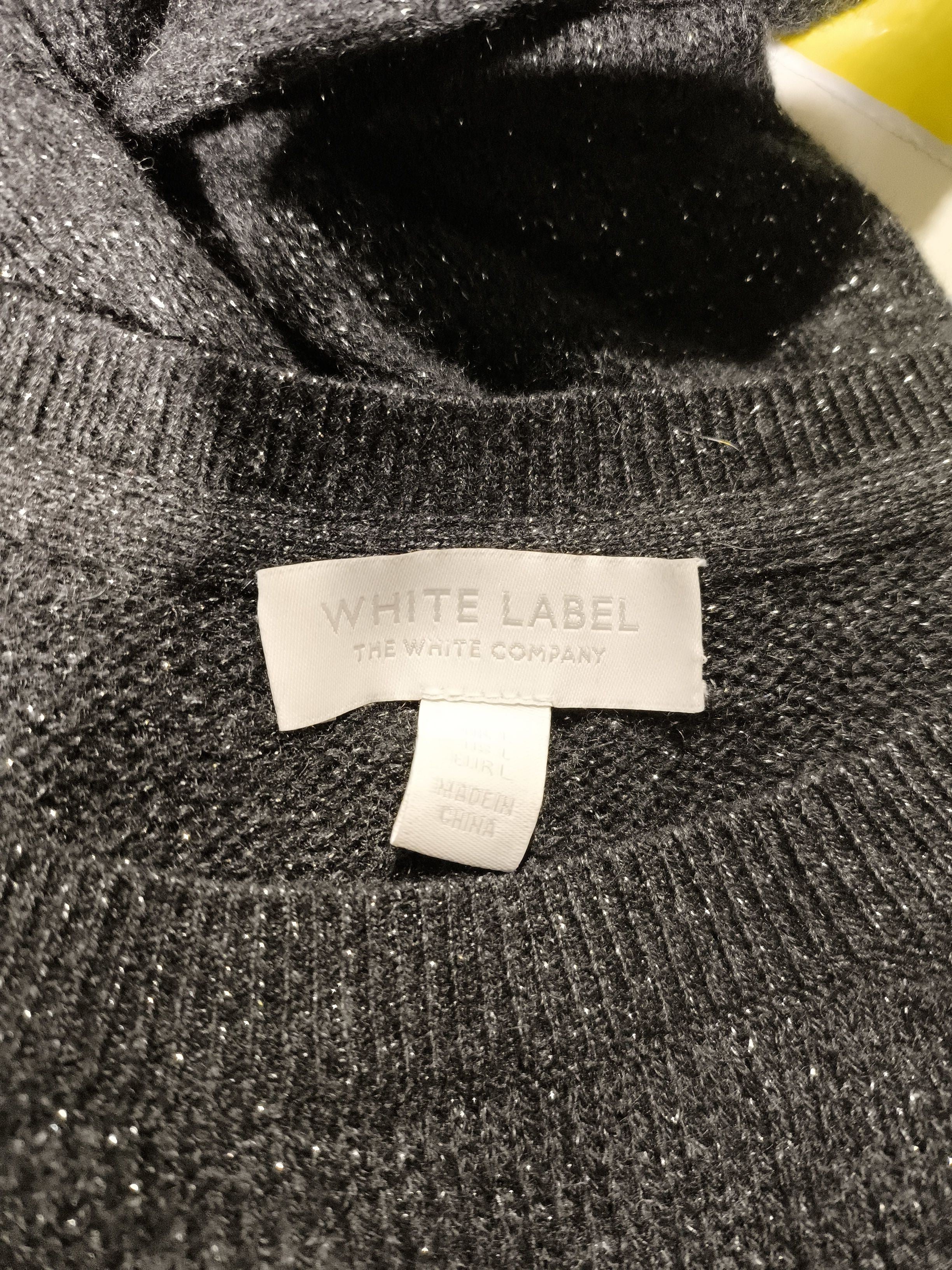 The White Company Women's Jumper L Grey Cashmere with Polyester, Other Pullover - Image 6