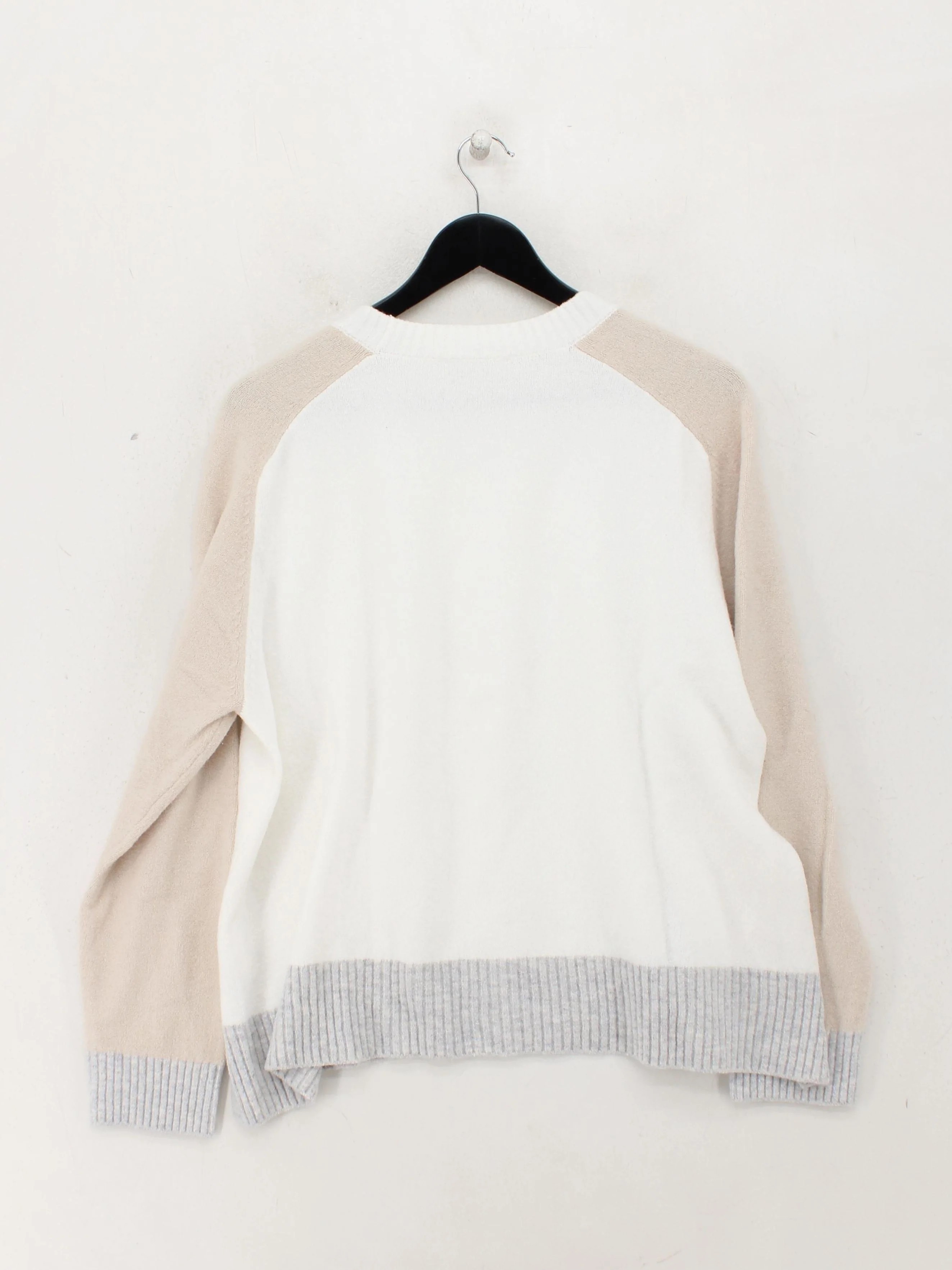 The White Company Women's Jumper L White Cotton with Nylon, Elastane Pullover - Image 2