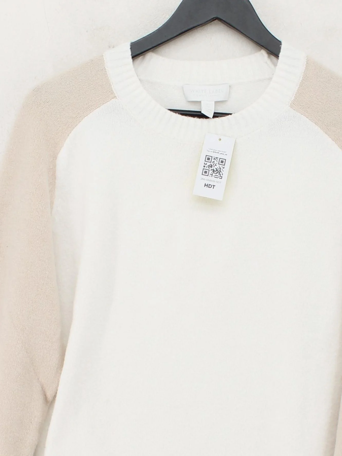 The White Company Women's Jumper L White Cotton with Nylon, Elastane Pullover - Image 3