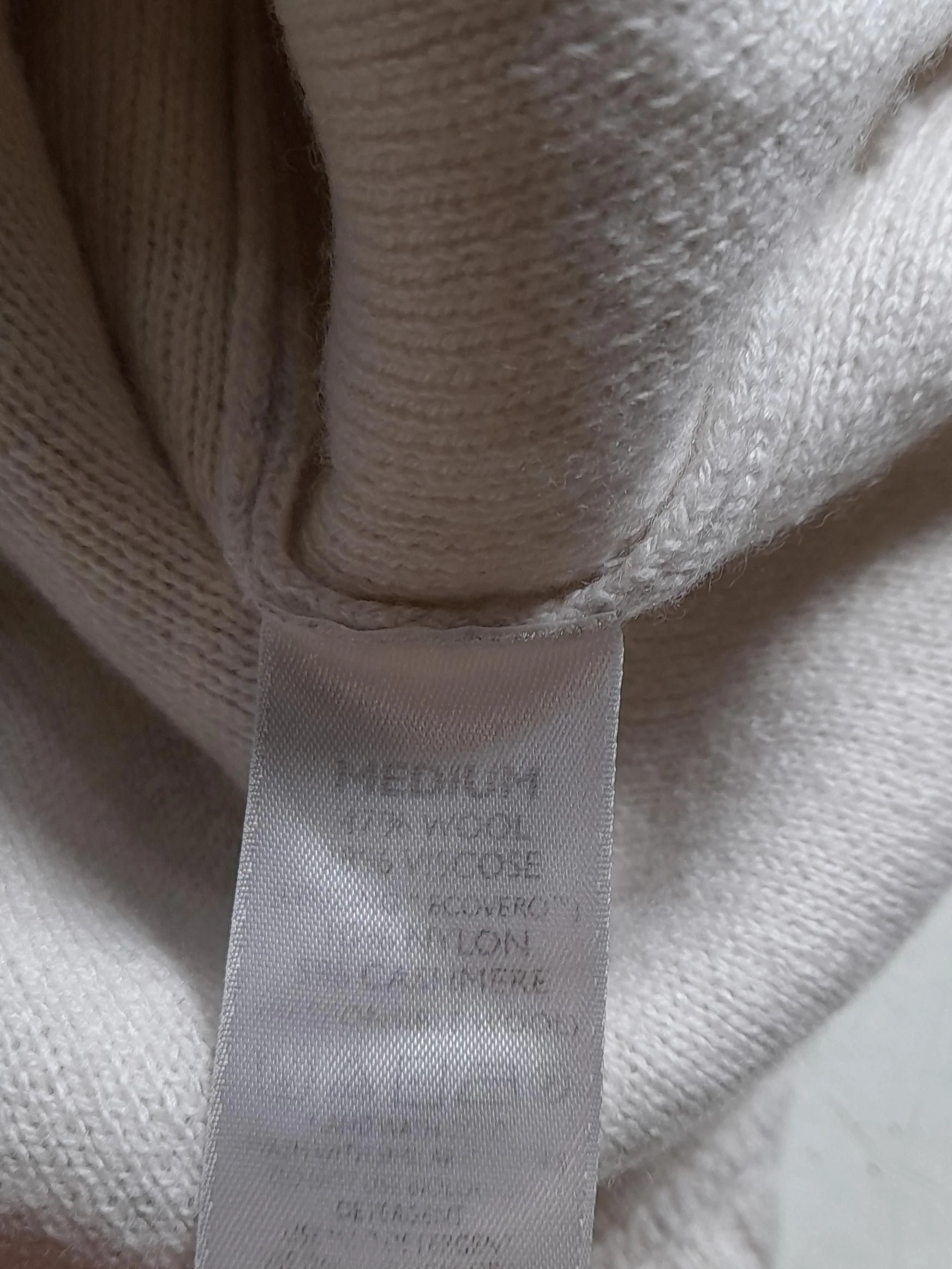 The White Company Women's Jumper M Cream Wool - Image 7