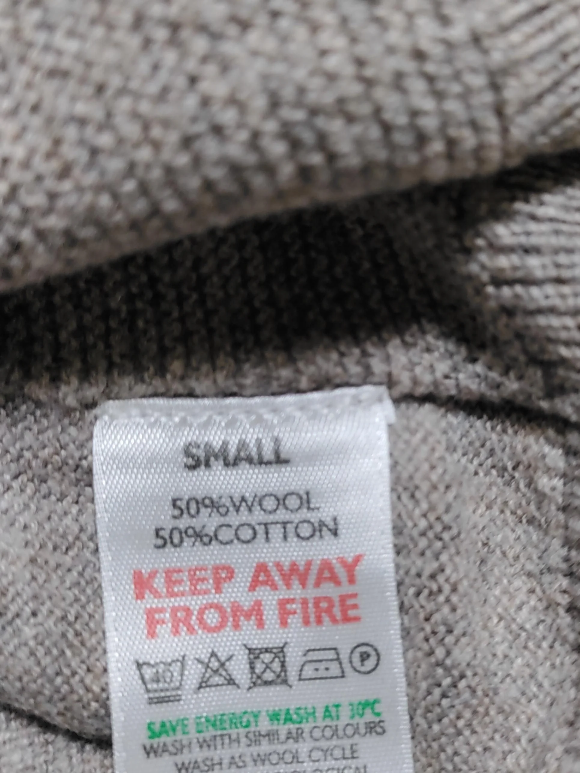 The White Company Women's Jumper S Brown Wool with Cotton Round Neck Pullover - Image 6