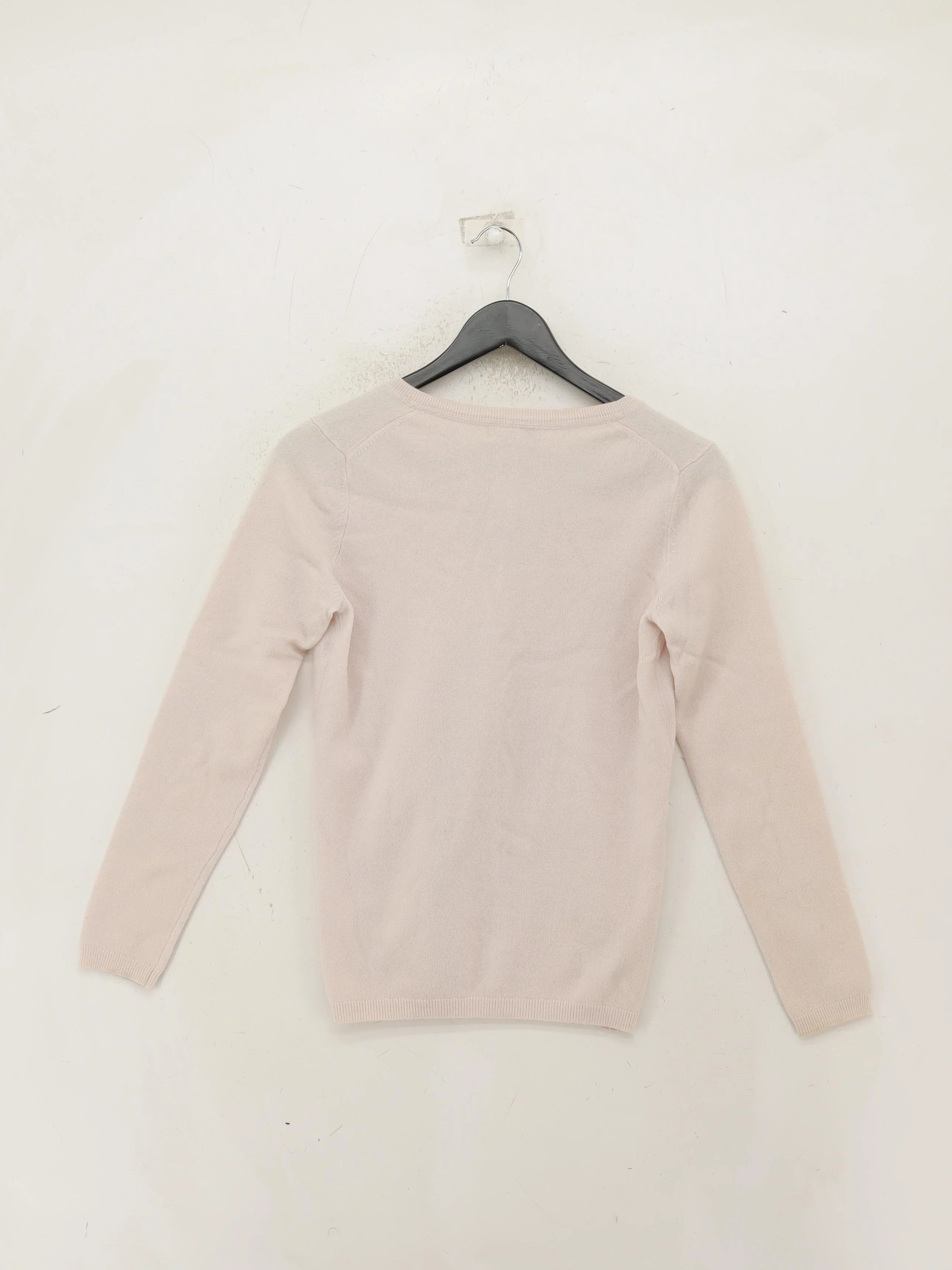 The White Company Women's Jumper S Cream 100% Cashmere V-Neck Pullover - Image 2
