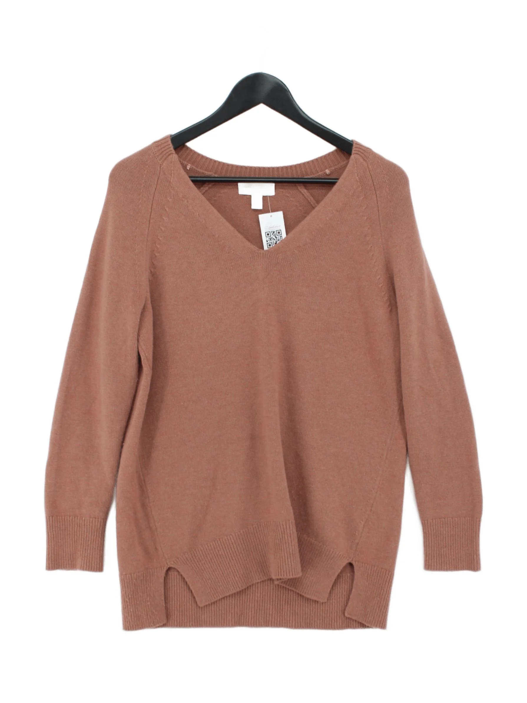The White Company Women's Jumper UK 10 Brown Wool