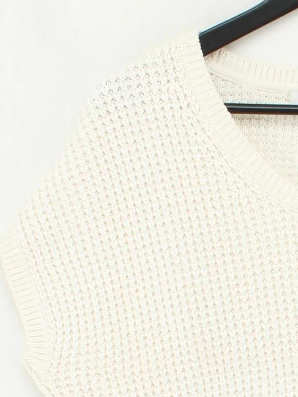 The White Company Women's Jumper UK 14 White Cotton with Wool Pullover - Image 4