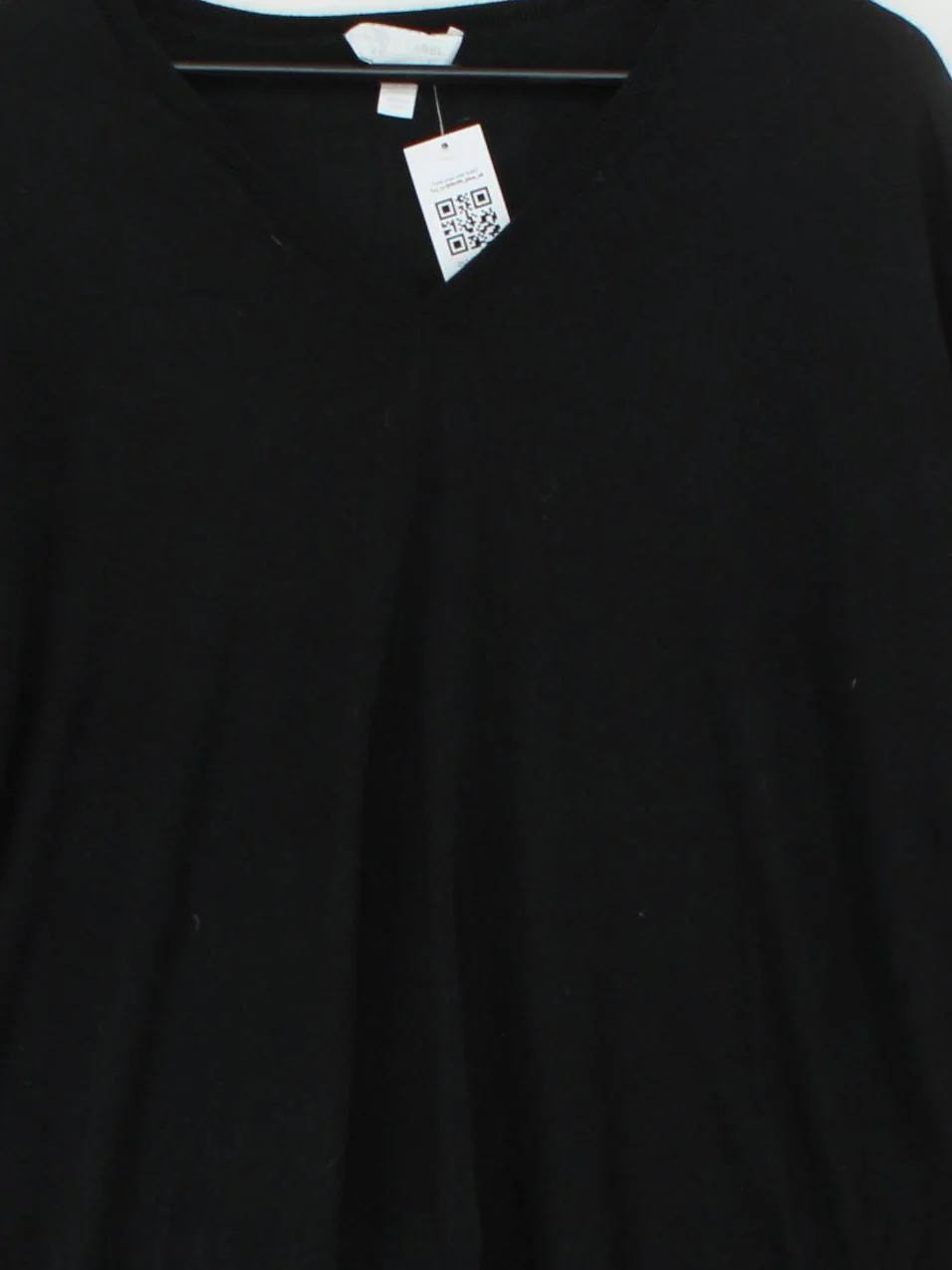 The White Company Women's Jumper UK 16 Black 100% Wool V-Neck Pullover - Image 3
