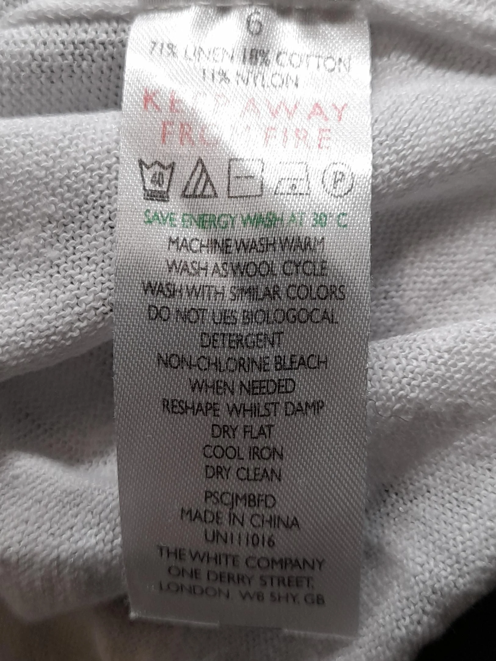 The White Company Women's Jumper UK 6 Multi Linen with Cotton, Nylon Pullover - Image 6