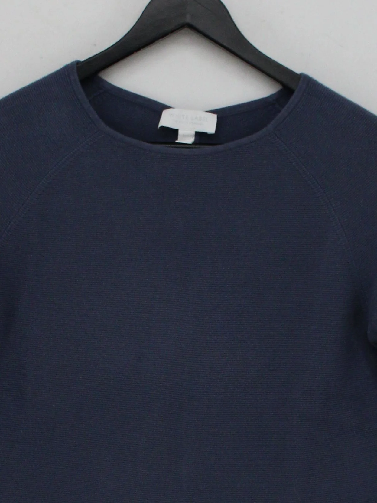 The White Company Women's Jumper UK 8 Blue 100% Cotton Round Neck Pullover - Image 3