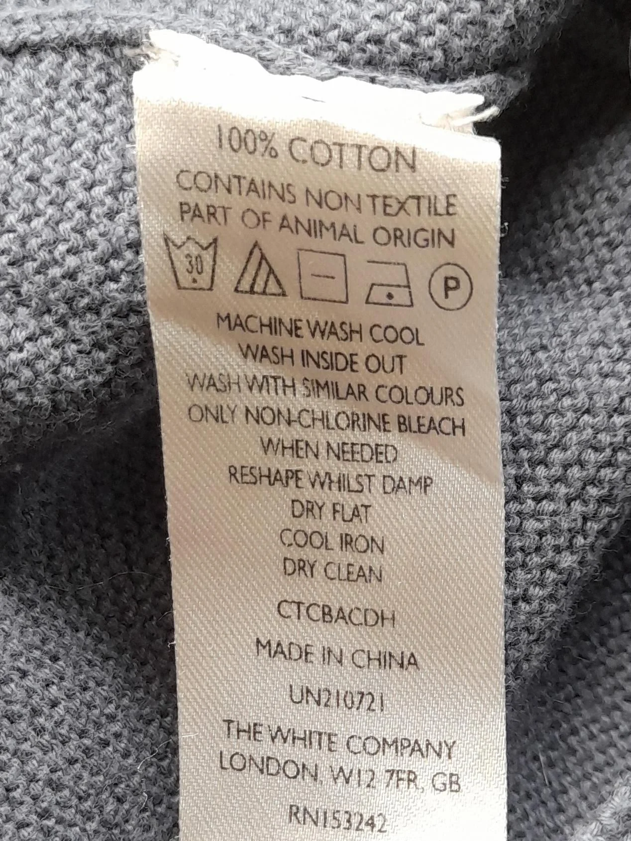 The White Company Women's Jumper UK 8 Blue 100% Cotton Round Neck Pullover - Image 6