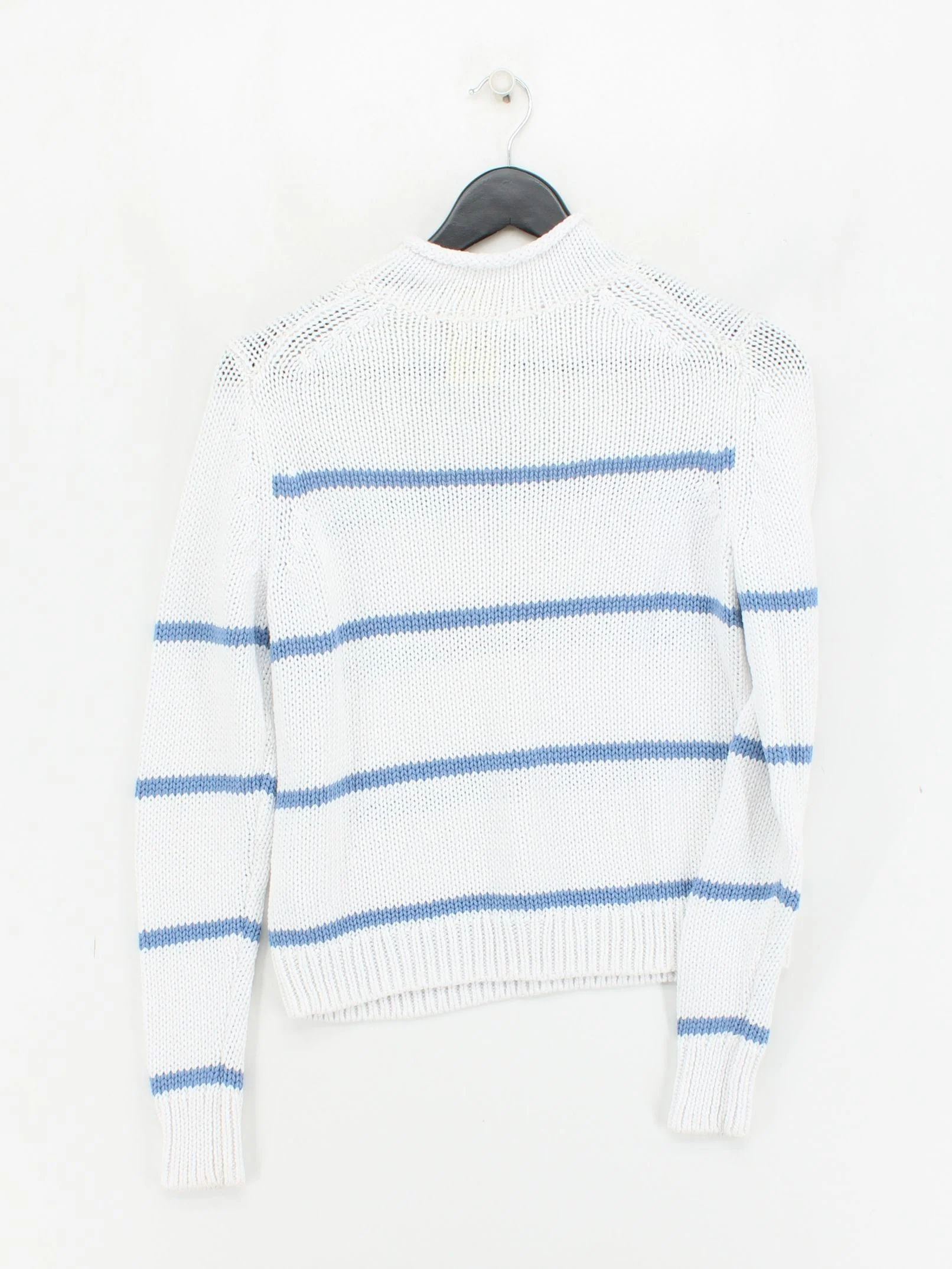 The White Company Women's Jumper XS Multi Striped 100% Other Mock Neck Pullover - Image 2
