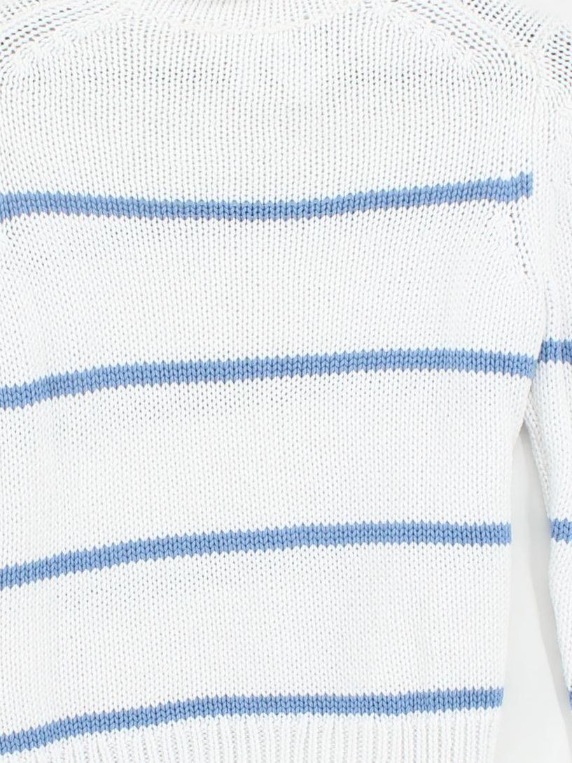 The White Company Women's Jumper XS Multi Striped 100% Other Mock Neck Pullover - Image 3