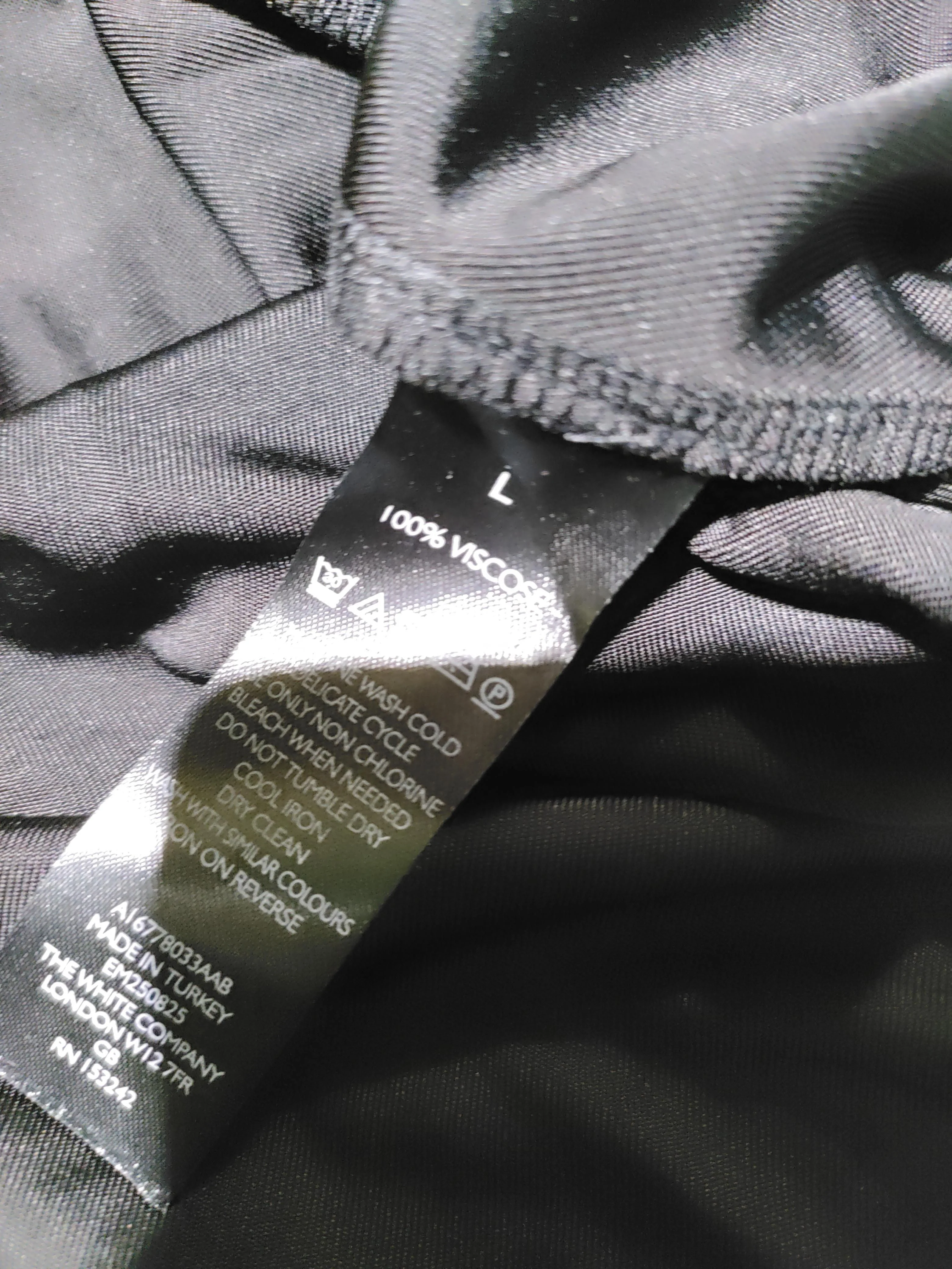 The White Company Women's Maxi Skirt L Black 100% Viscose Maxi New with tags - Image 6