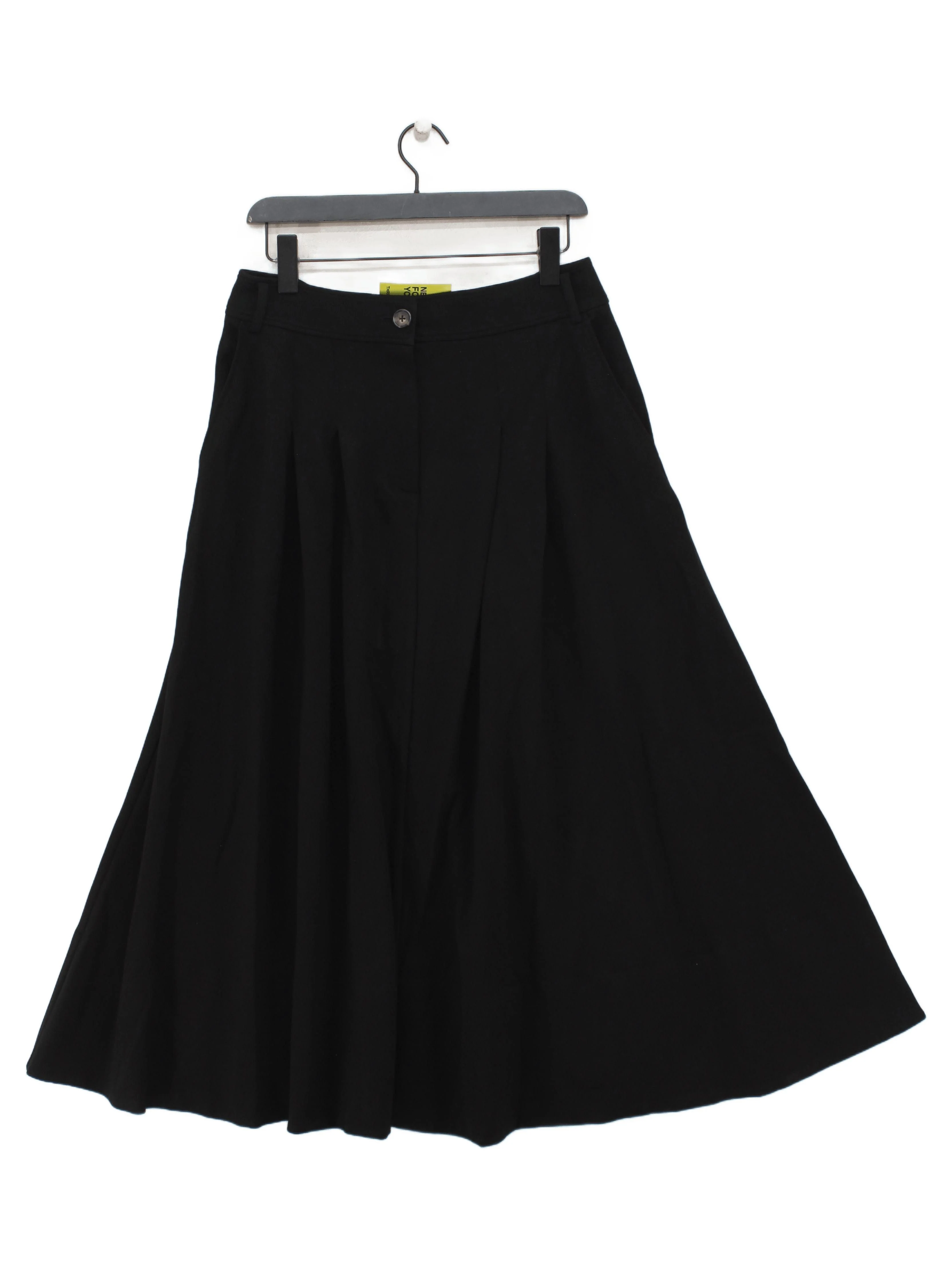 The White Company Women's Midi Skirt UK 12 Black Viscose