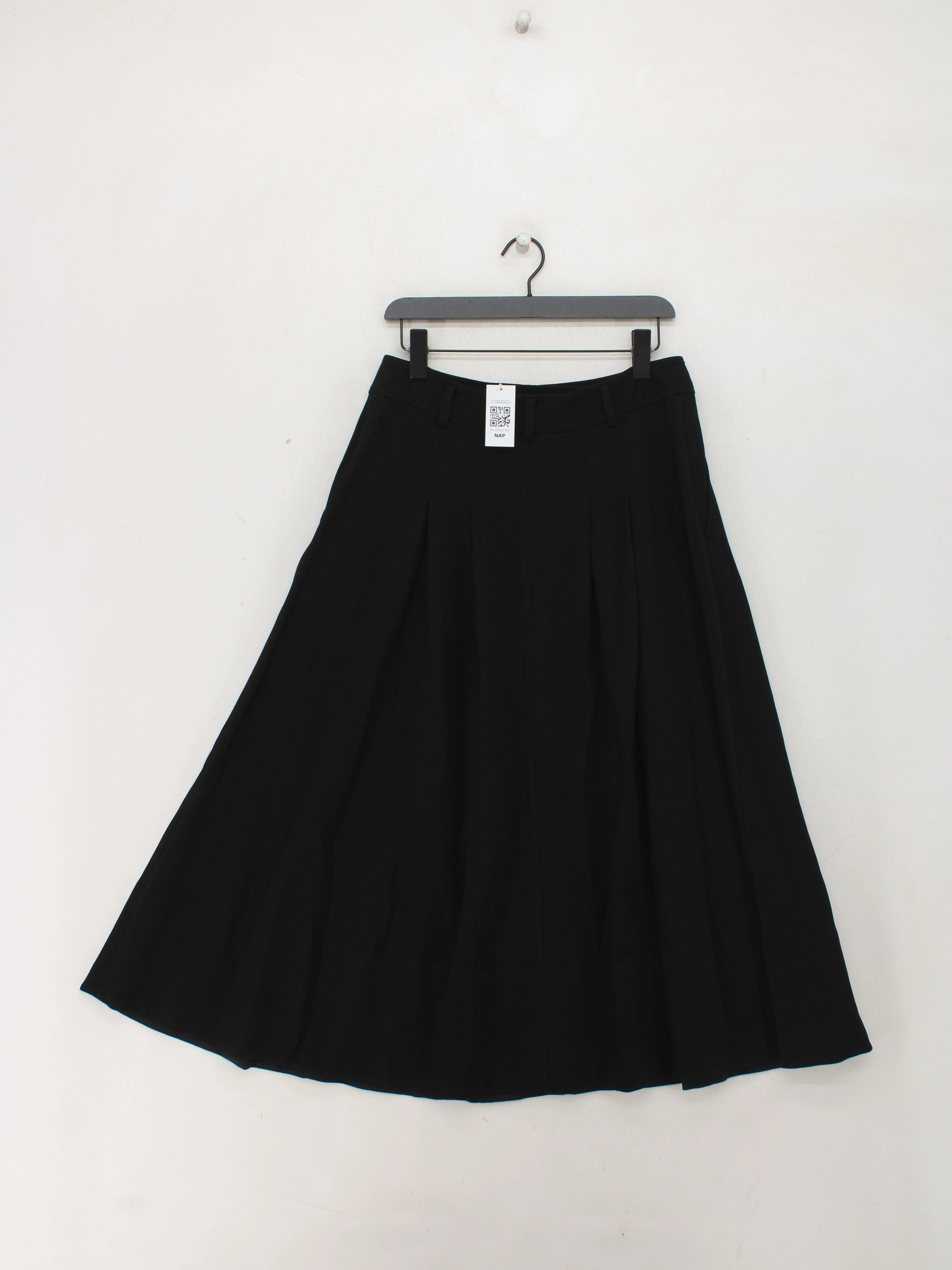 The White Company Women's Midi Skirt UK 12 Black Viscose - Image 2