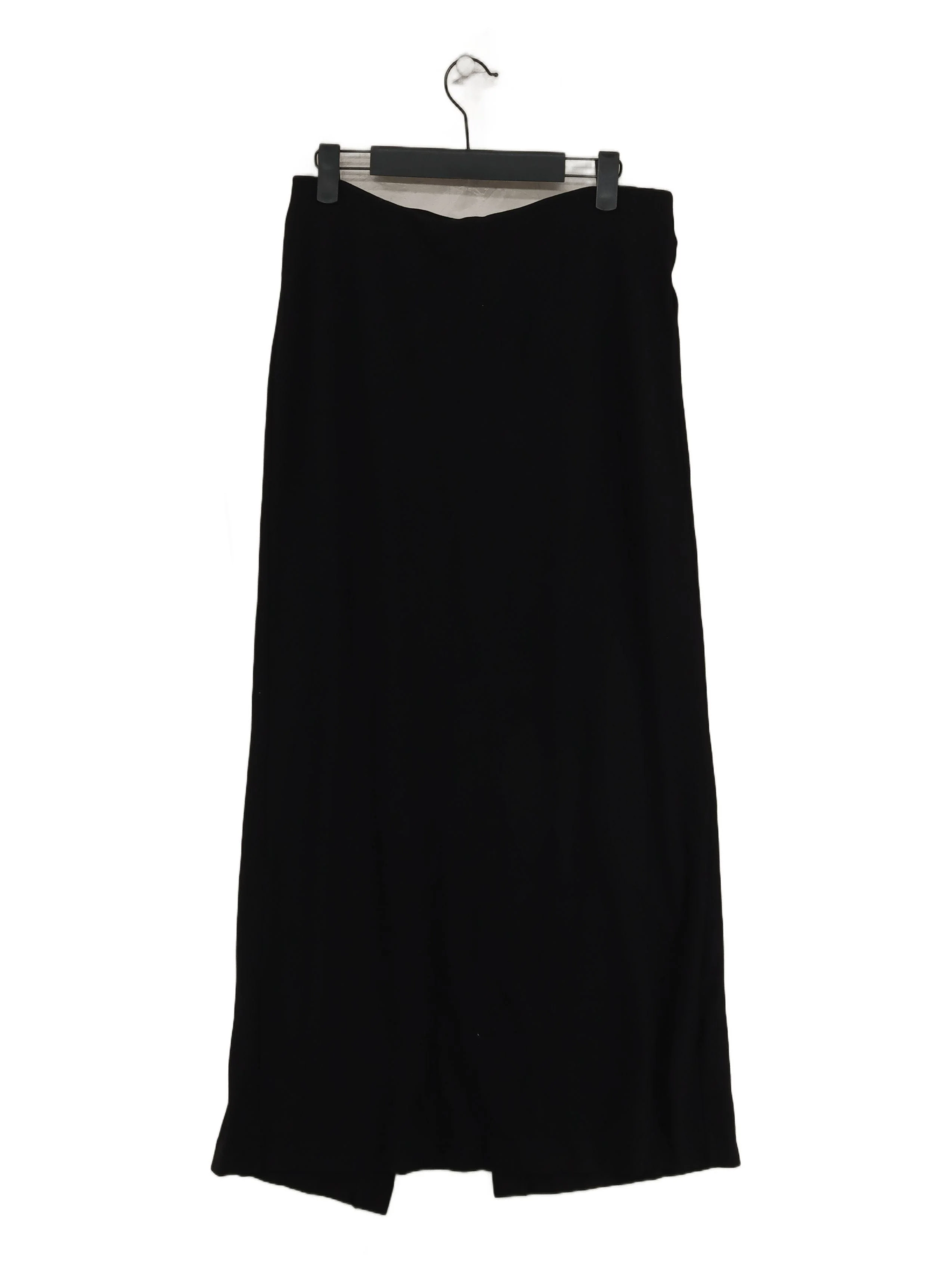 The White Company Women's Midi Skirt UK 14 Black Viscose