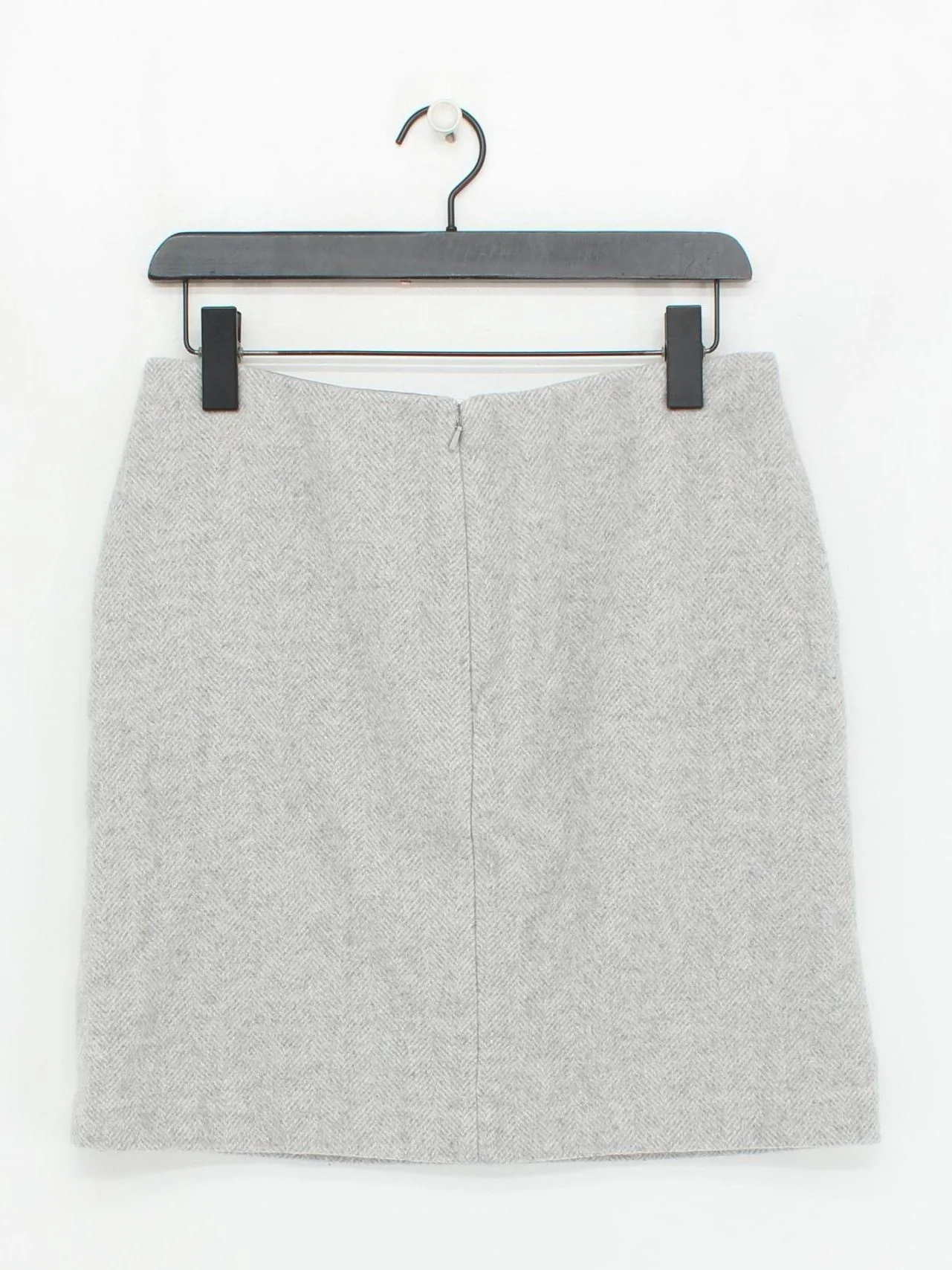 The White Company Women's Mini Skirt M Grey 100% Wool Short Mini - Image 2