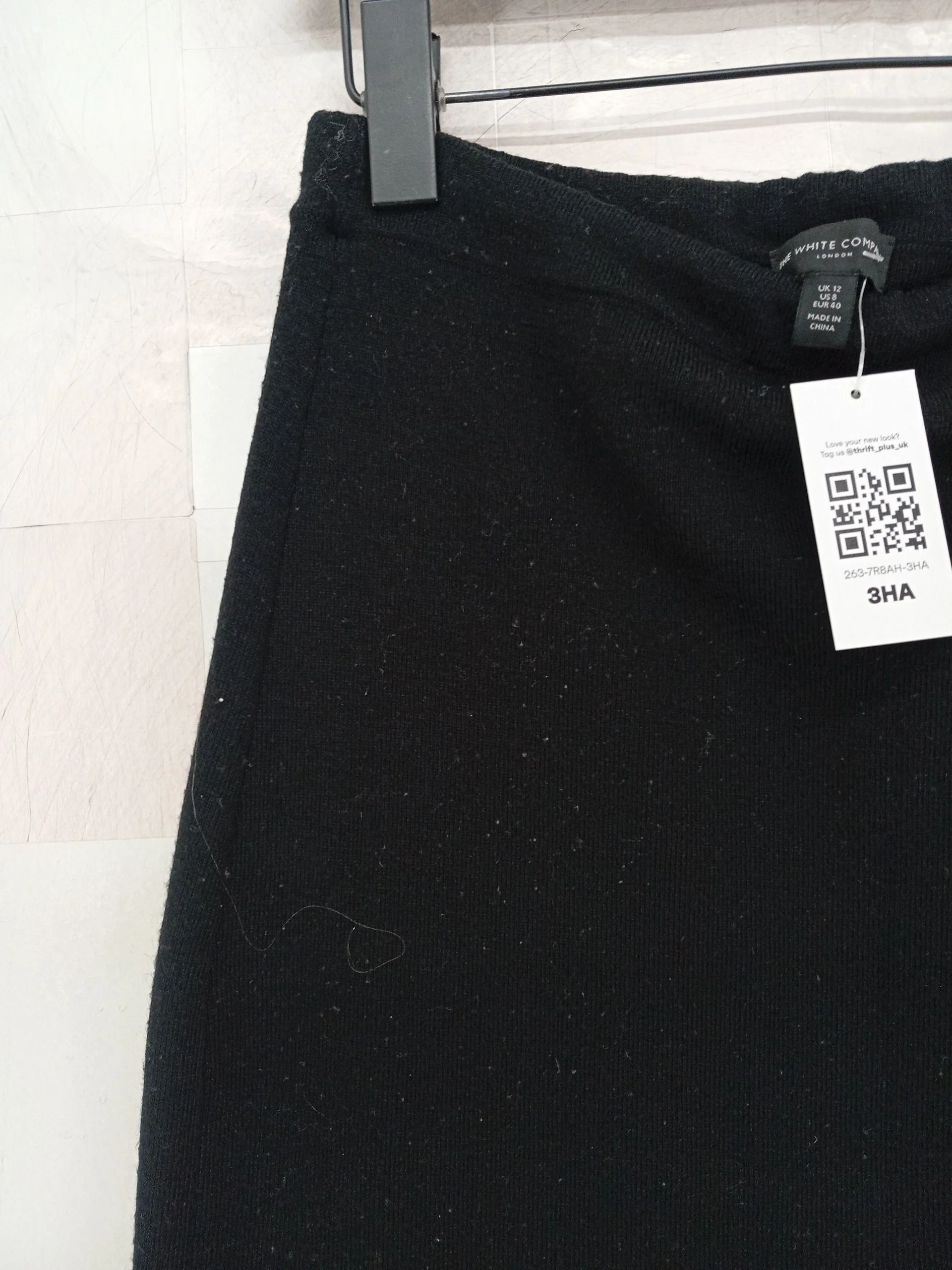 The White Company Women's Mini Skirt UK 12 Black Wool - Image 5