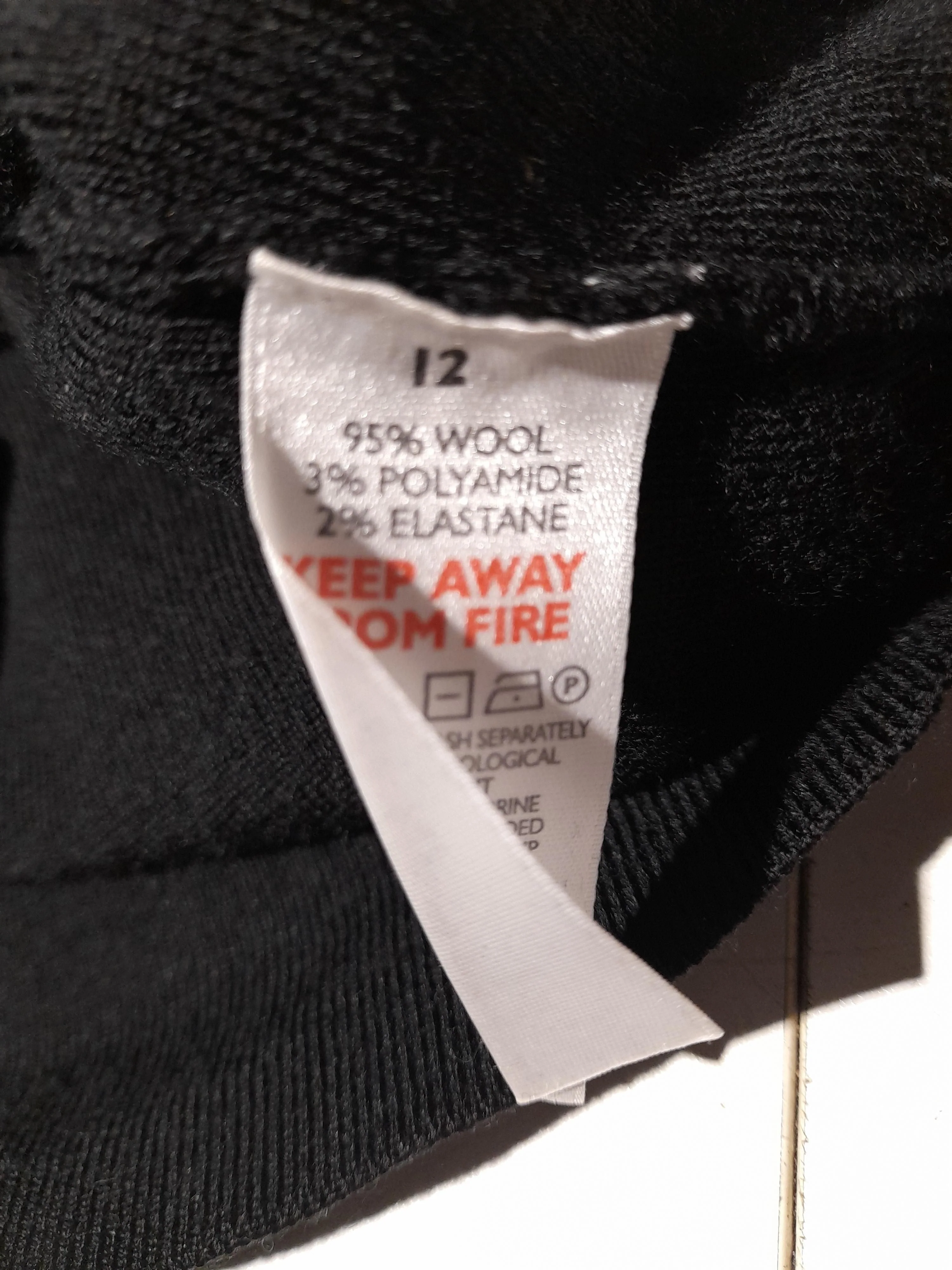 The White Company Women's Mini Skirt UK 12 Black Wool - Image 7