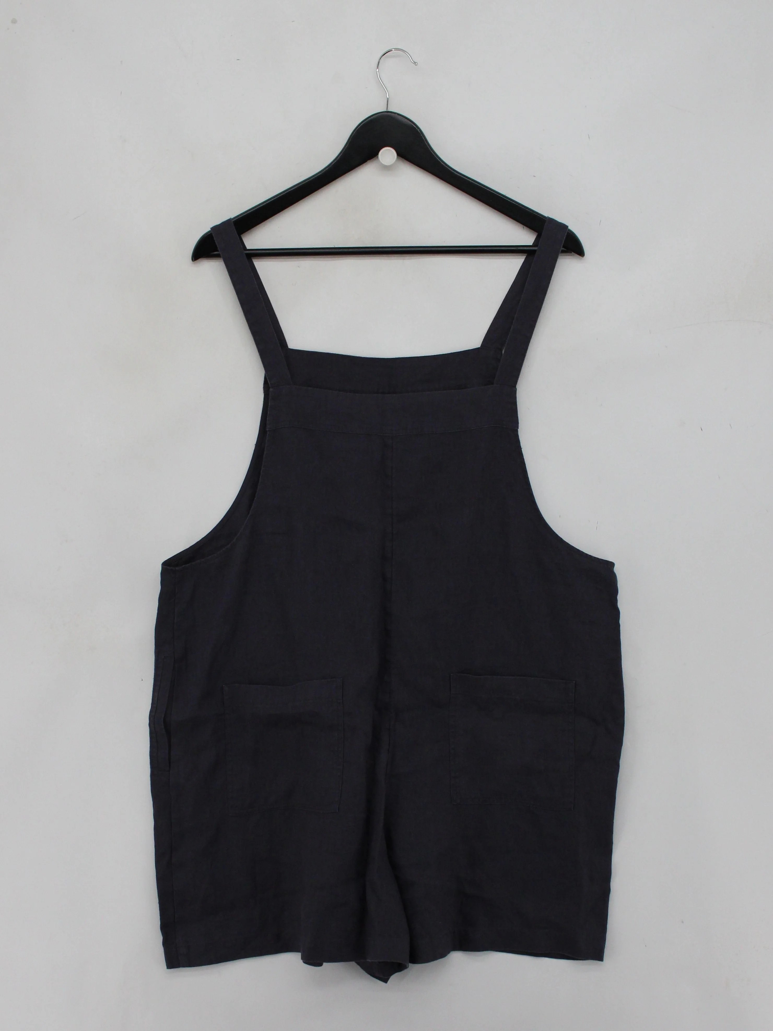 The White Company Women's Playsuit UK 14 Black 100% Linen Playsuit - Image 2