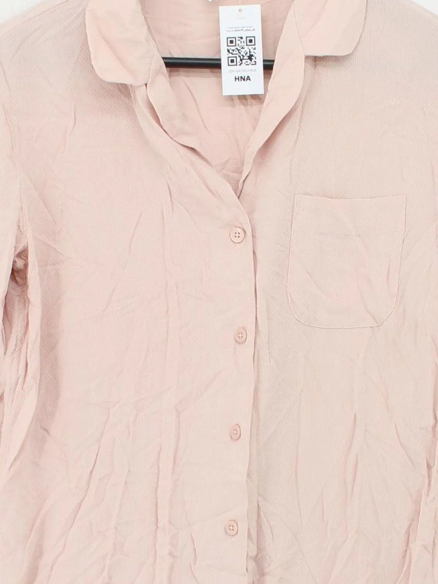 The White Company Women's Shirt S Pink 100% Viscose 3/4 Sleeve Collared Basic - Image 3