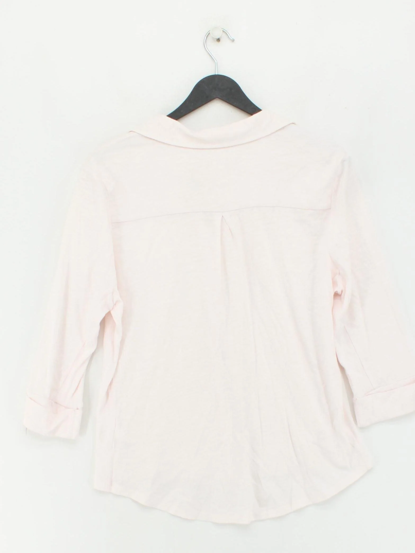 The White Company Women's Shirt UK 16 Pink 100% Cotton 3/4 Sleeve Collared Basic - Image 2