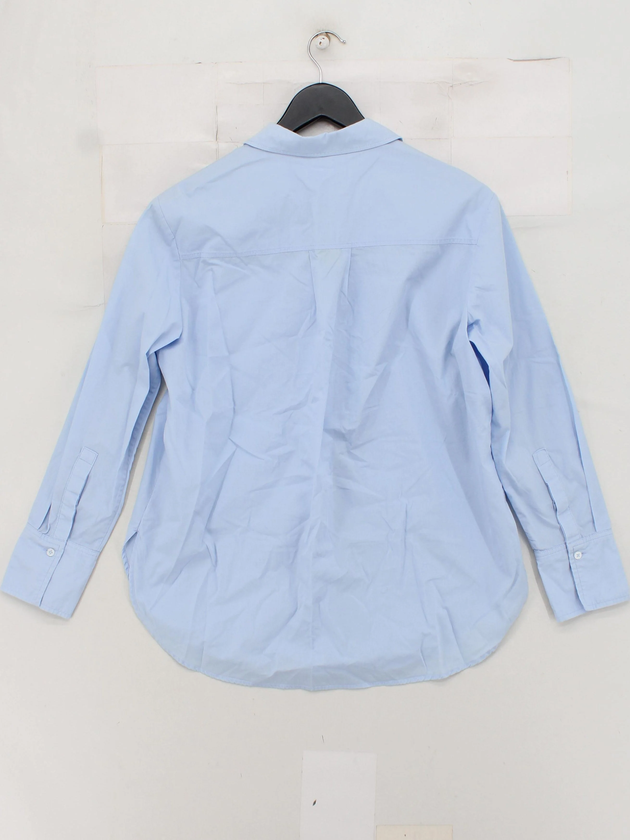 The White Company Women's Shirt UK 8 Blue 100% Cotton Long Sleeve Collared Basic - Image 2