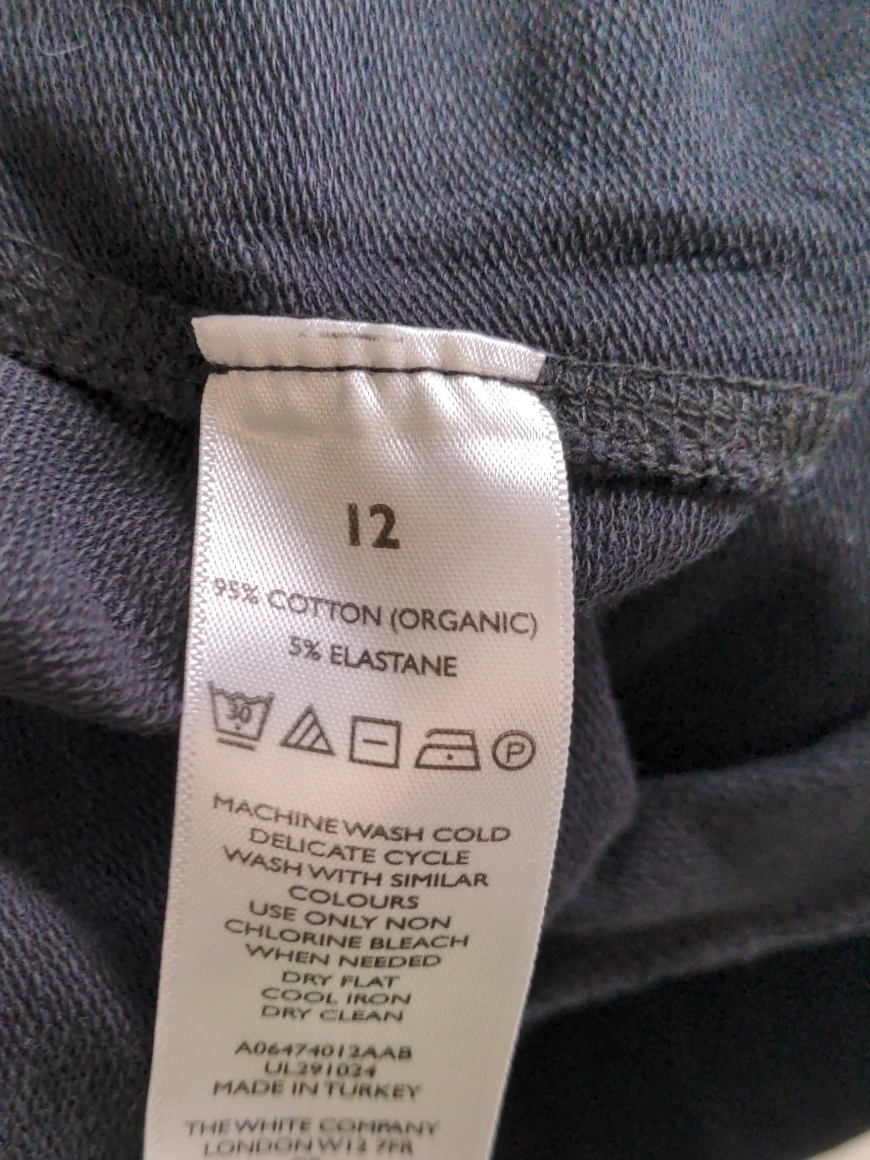 The White Company Women's Sports Bottoms UK 12 Black Cotton - Image 6
