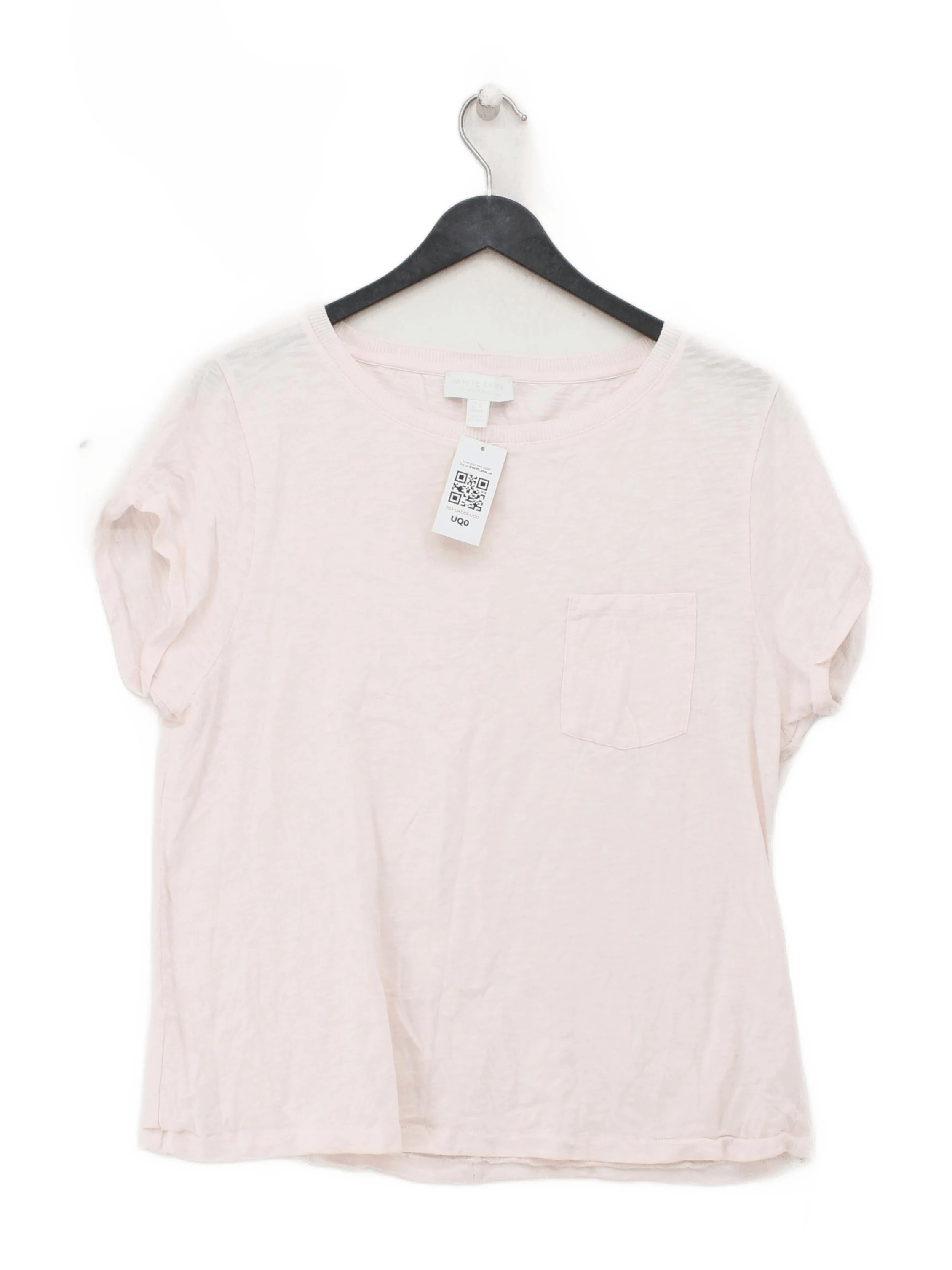 The White Company Women's T-Shirt L Pink 100% Cotton Basic