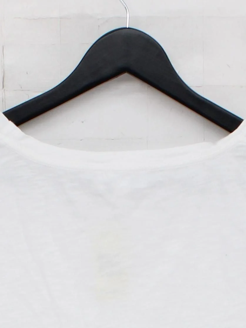 The White Company Women's T-Shirt L White 100% Cotton Short Sleeve V-Neck Basic - Image 2