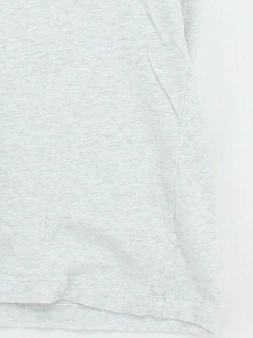 The White Company Women's T-Shirt M Grey 100% Cotton Short Sleeve V-Neck Basic - Image 4