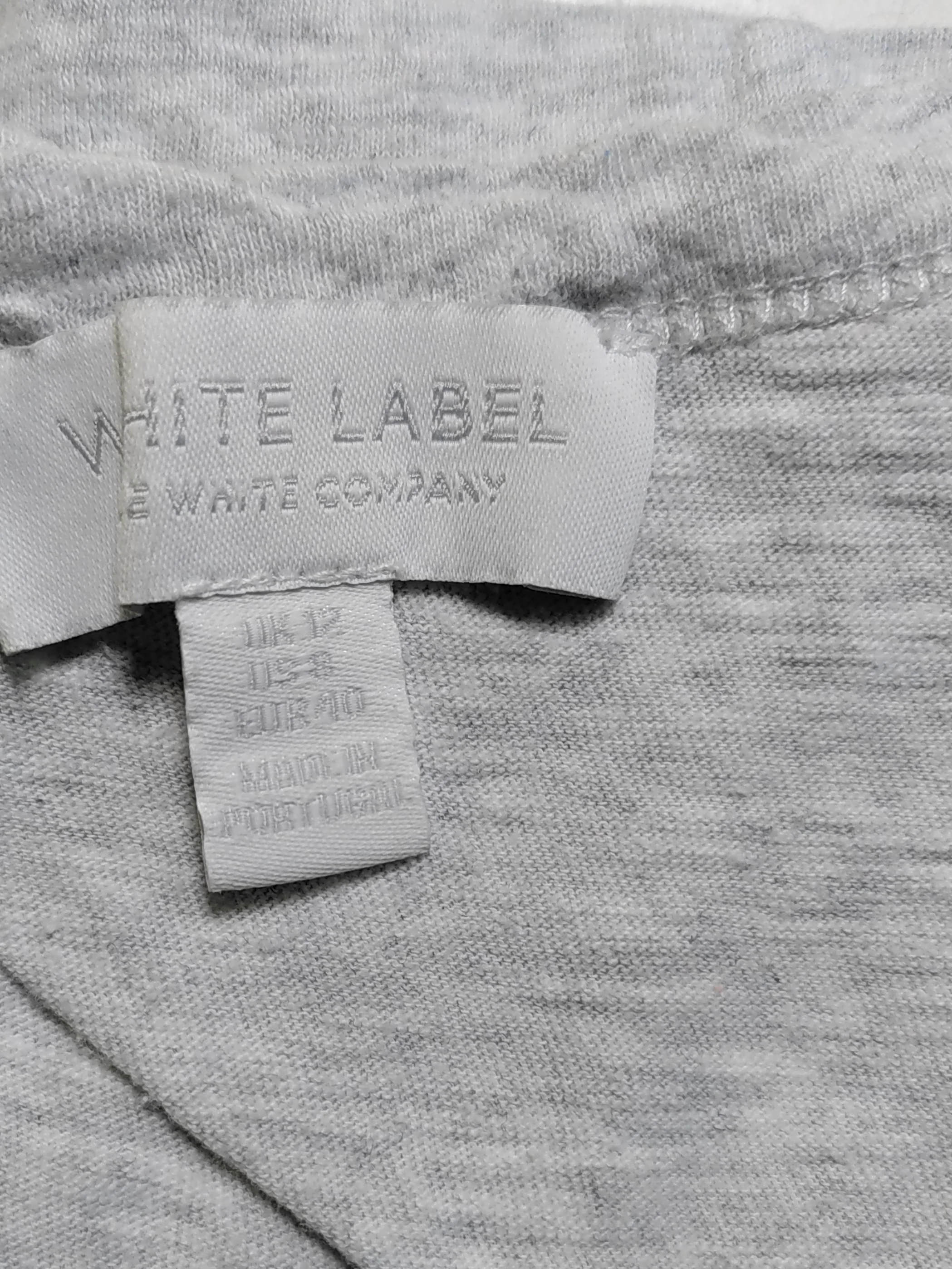 The White Company Women's T-Shirt M Grey 100% Cotton Short Sleeve V-Neck Basic - Image 6