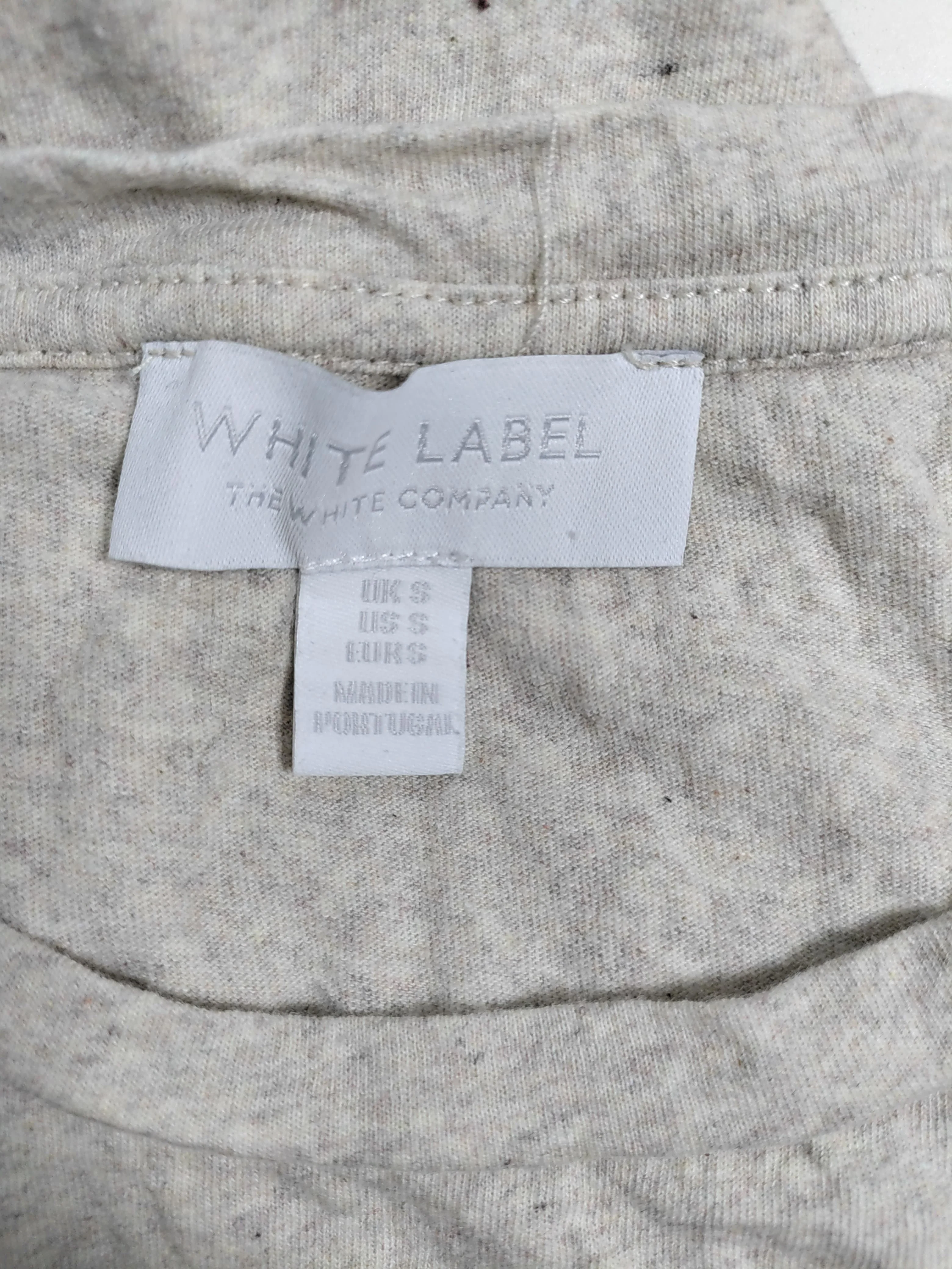 The White Company Women's T-Shirt S Cream 100% Cotton Basic - Image 5