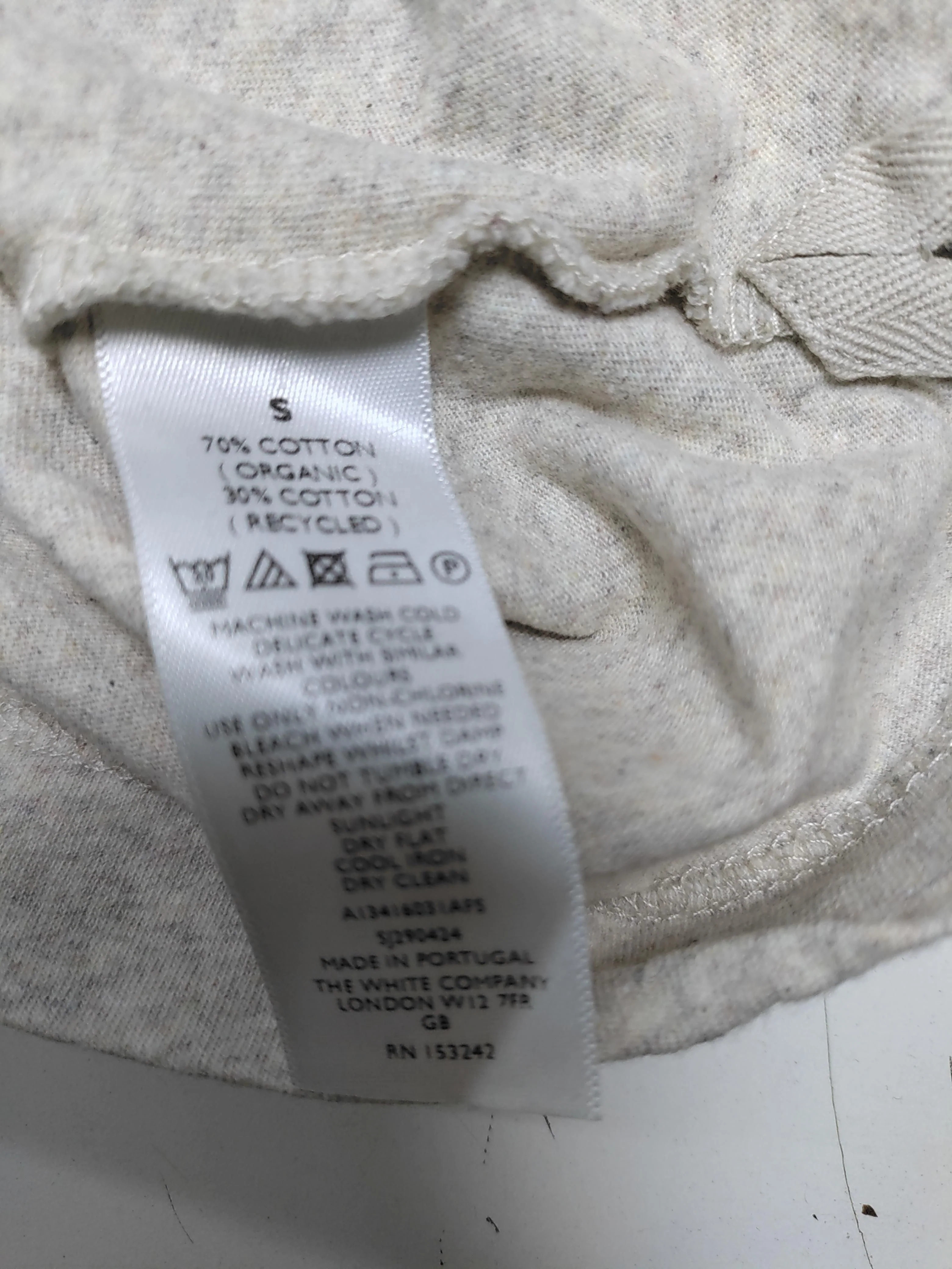 The White Company Women's T-Shirt S Cream 100% Cotton Basic - Image 6